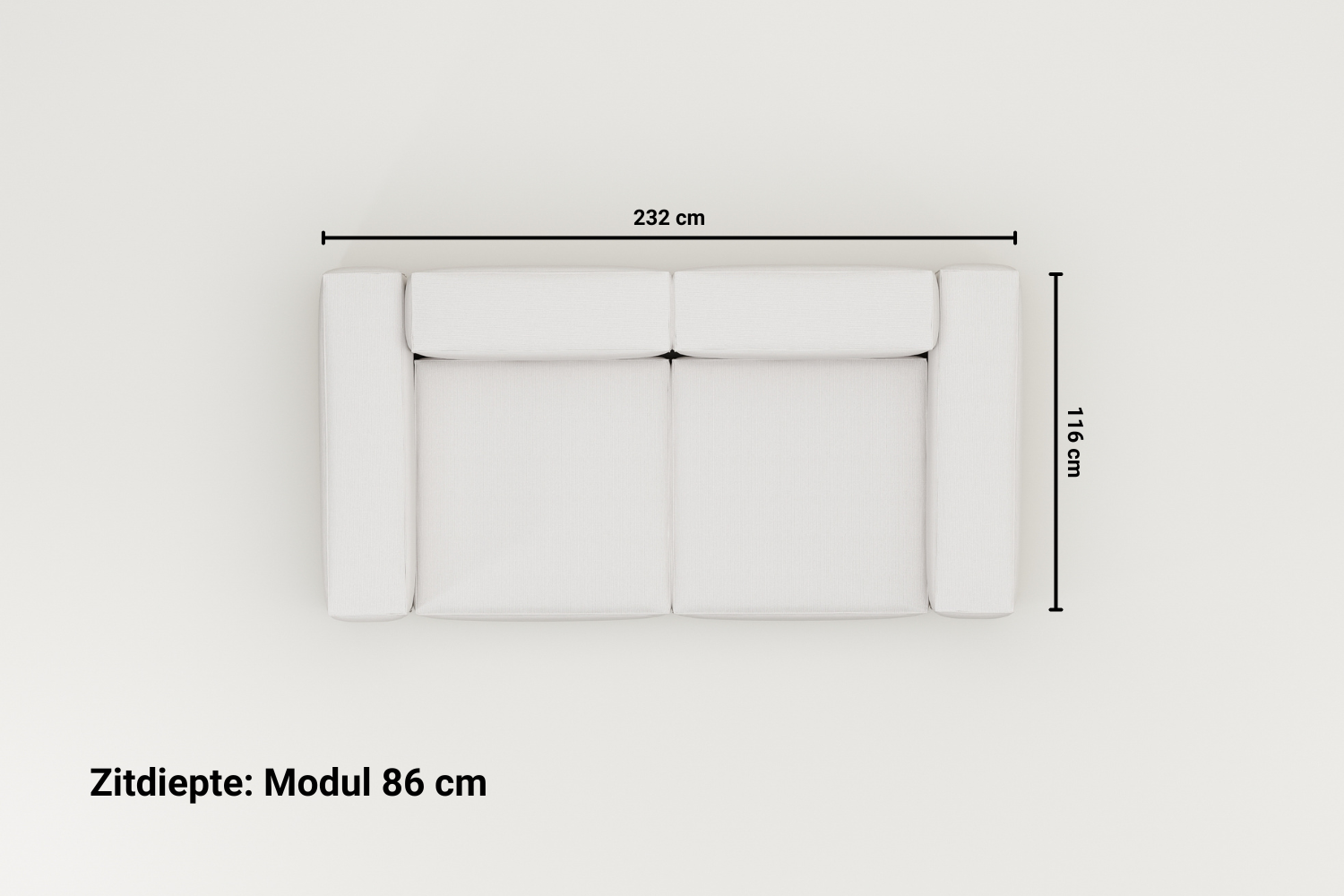 Modulaire sofa Harvey 2-zits