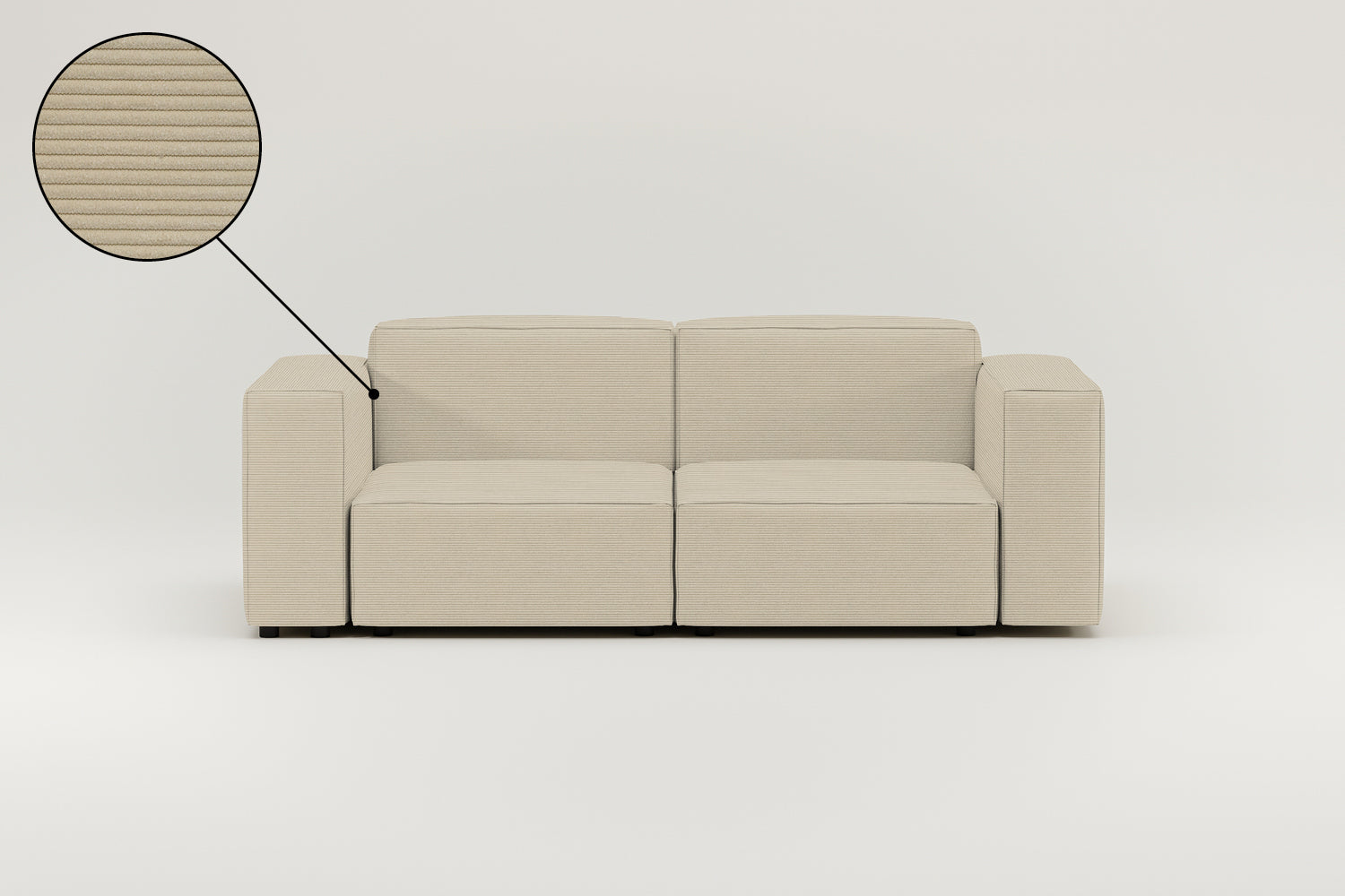 Stoffen bekleding - Harvey 2-zits modulaire bank