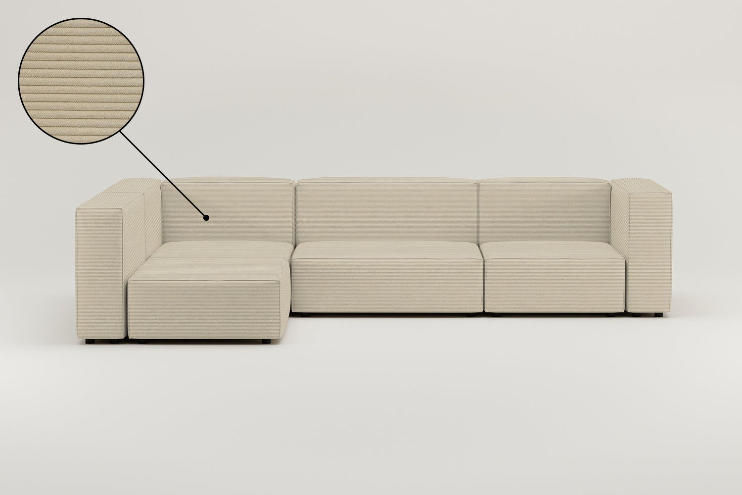 Stoffen bekleding - Modulaire hoekbank XL