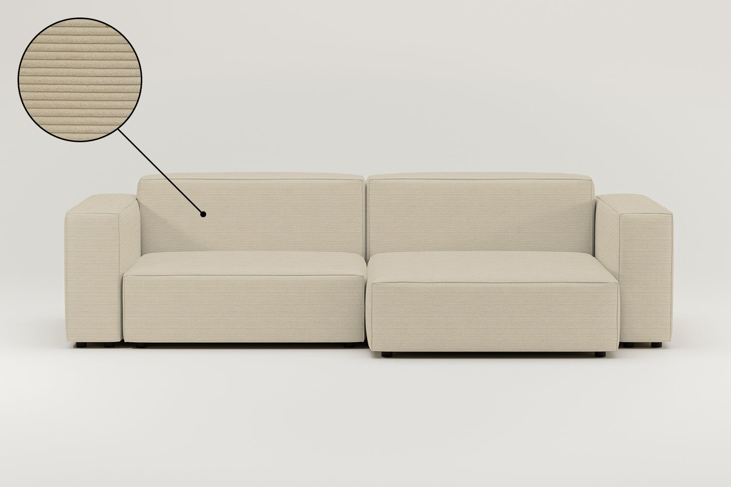 Stoffen bekleding - Harvey 4-zits modulaire hoekbank