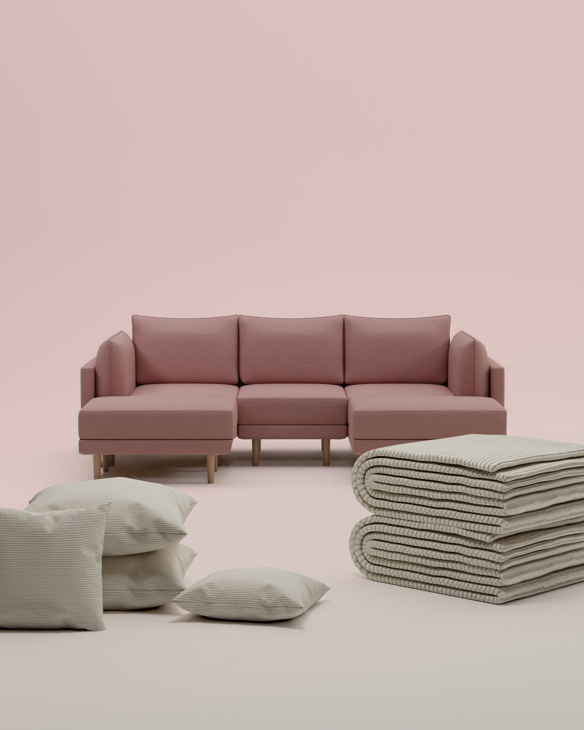 3 in 1 set Modulaire bank Donna U-vorm met slaapfunctie