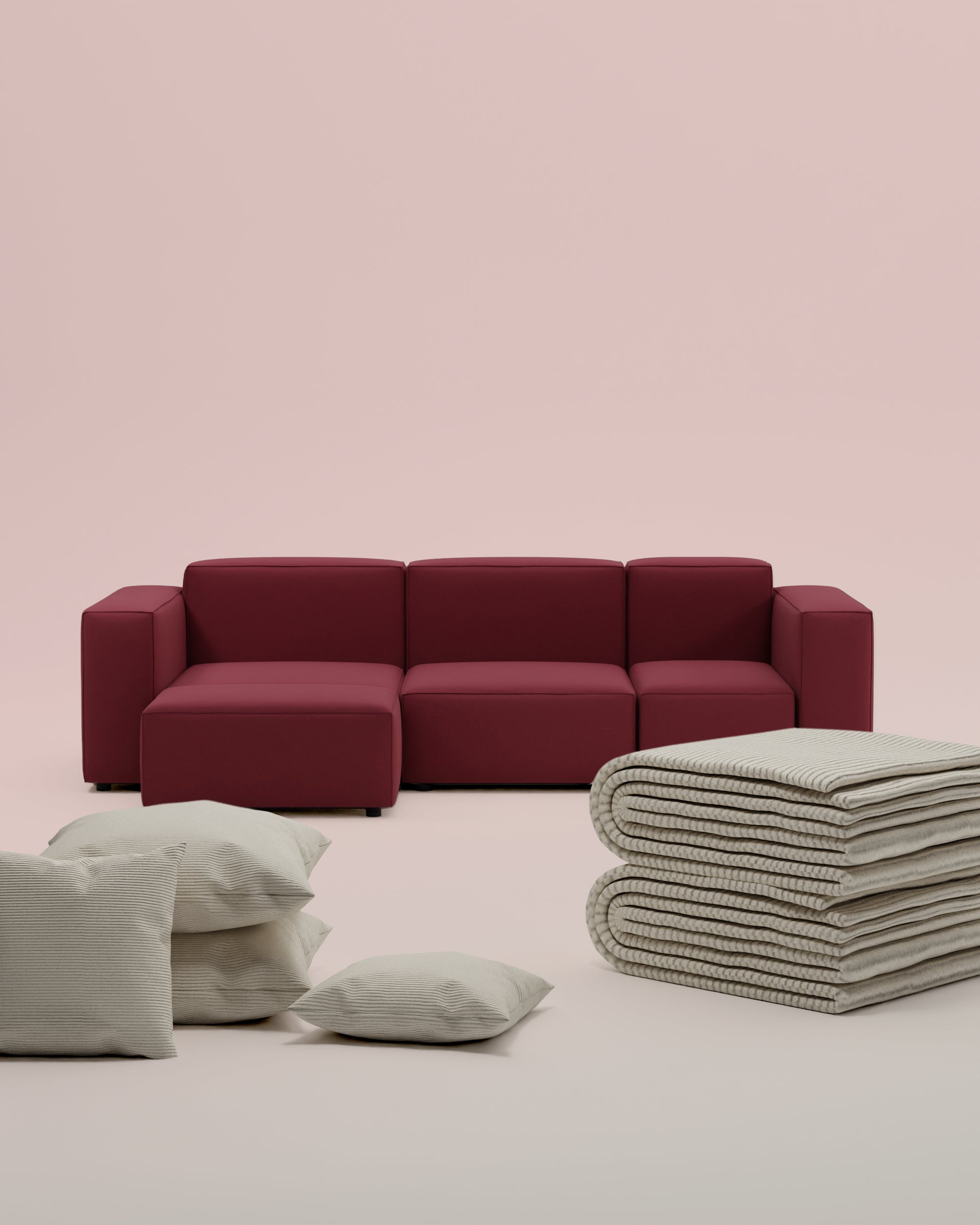3 in 1 set Modulaire hoekbank Harvey 4-zits L Mini met slaapfunctie