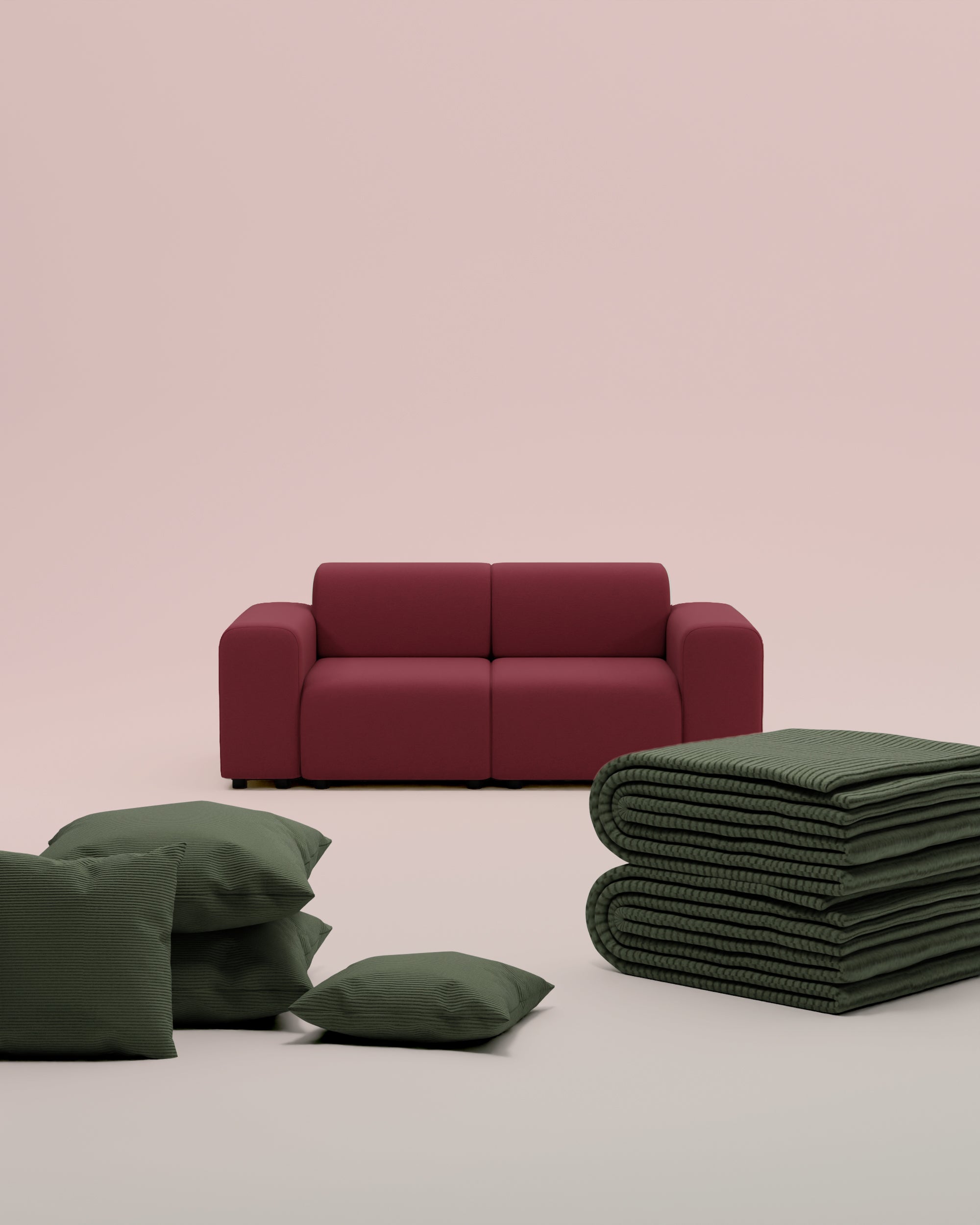3 in 1 set Modulaire bank Nina 2-zits met slaapfunctie