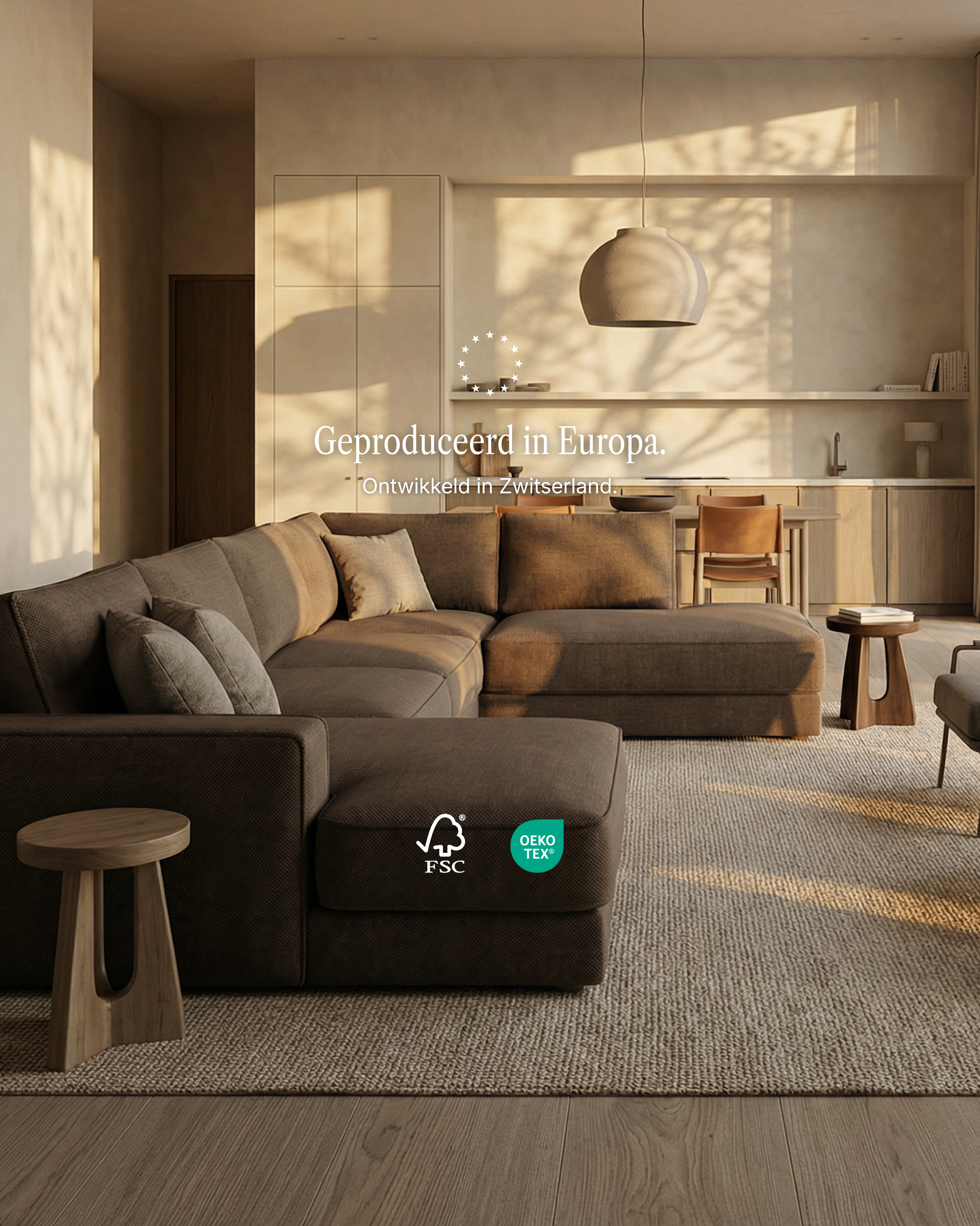 Stoffen bekleding - Modulaire bank Terra 3-zits met slaapfunctie