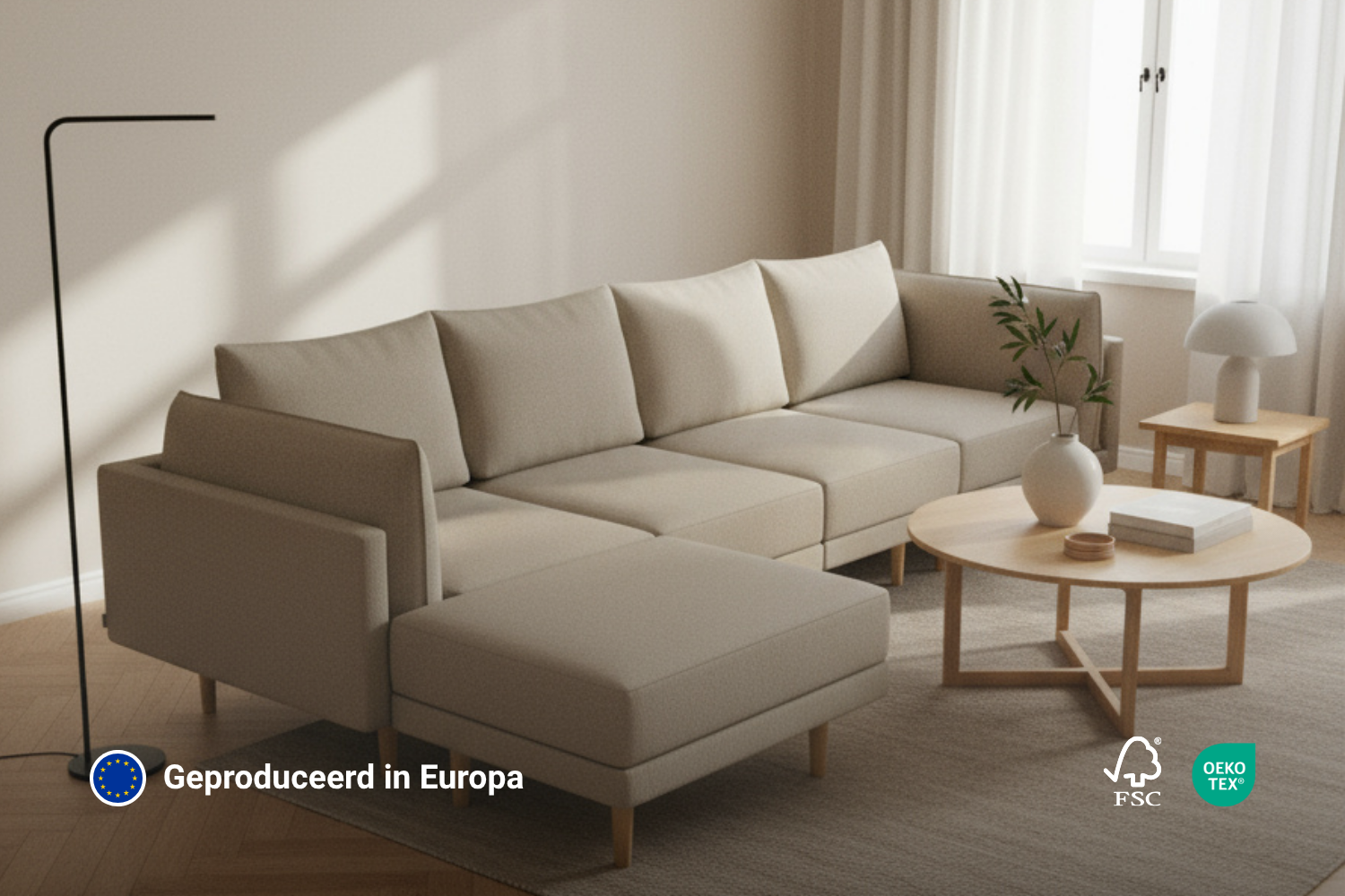 Modulaire sofa Donna hoekbank XL met slaapfunctie