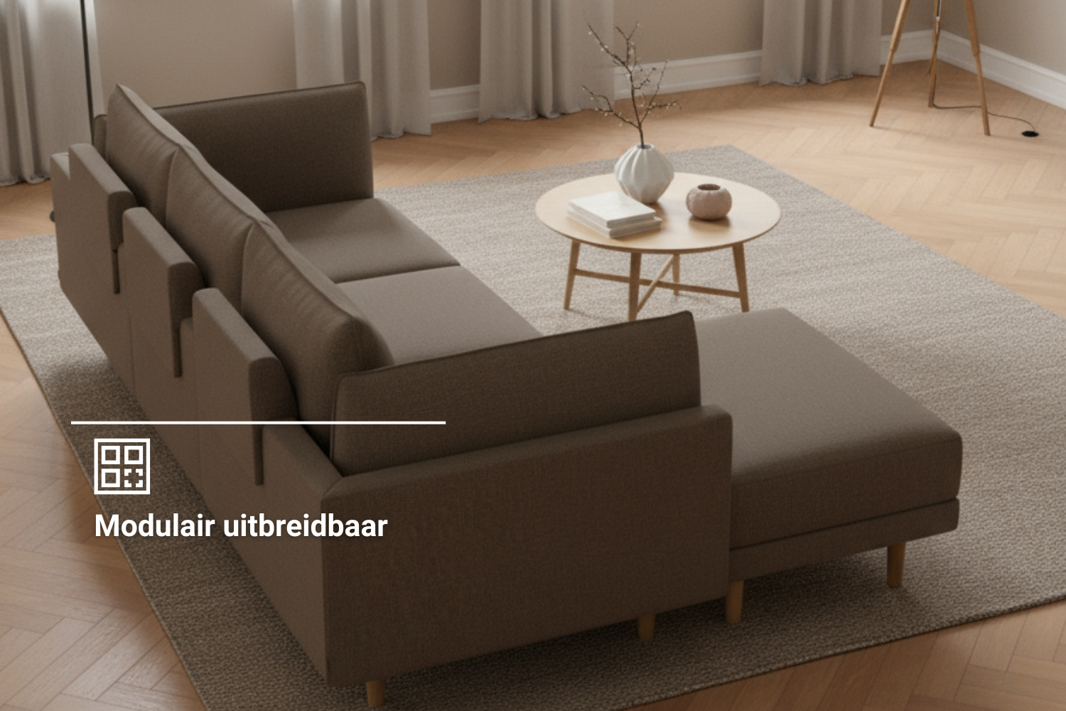 Modulaire sofa Donna hoekbank XL met slaapfunctie