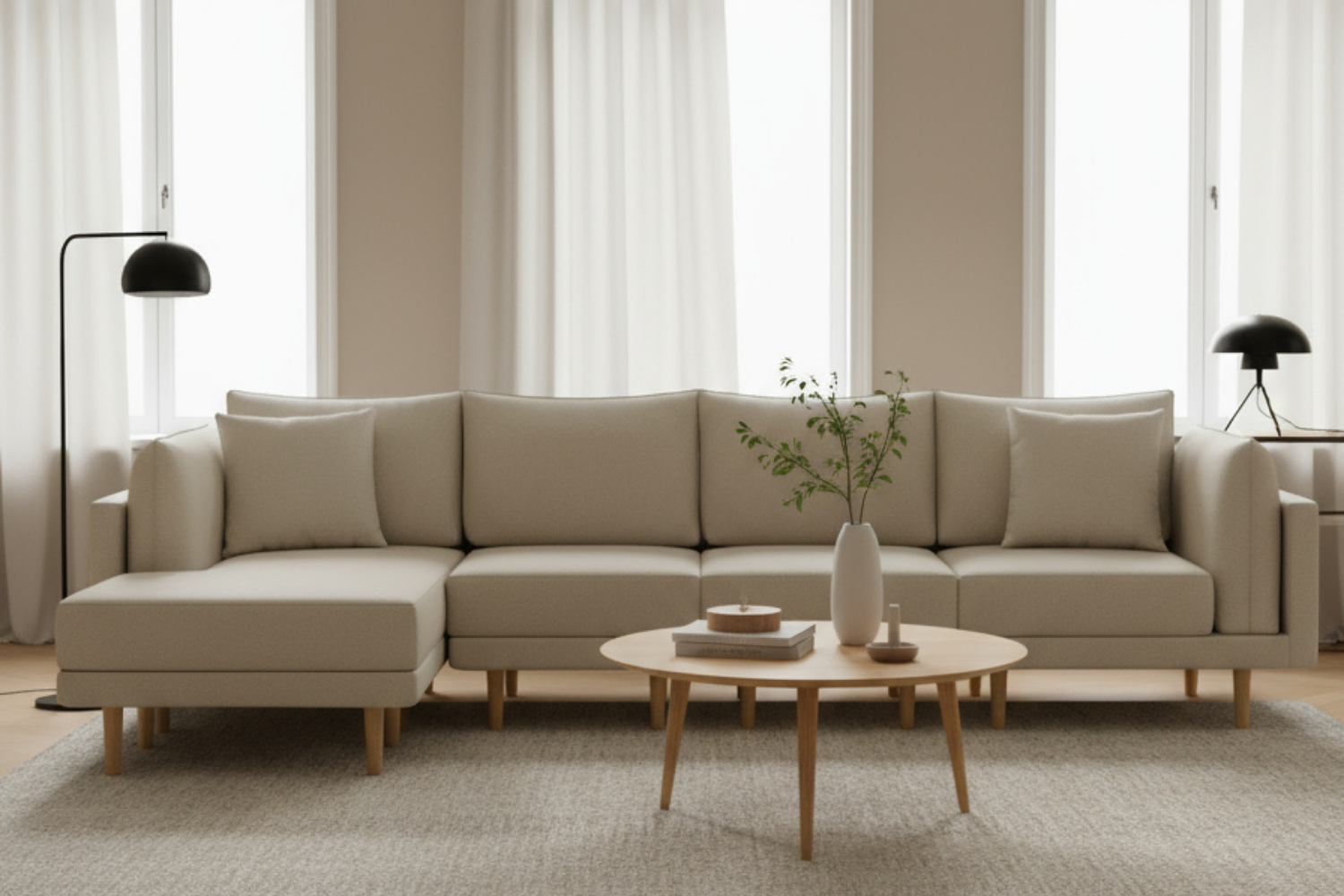 Modular corner sofa Donna XL with sleeping function
