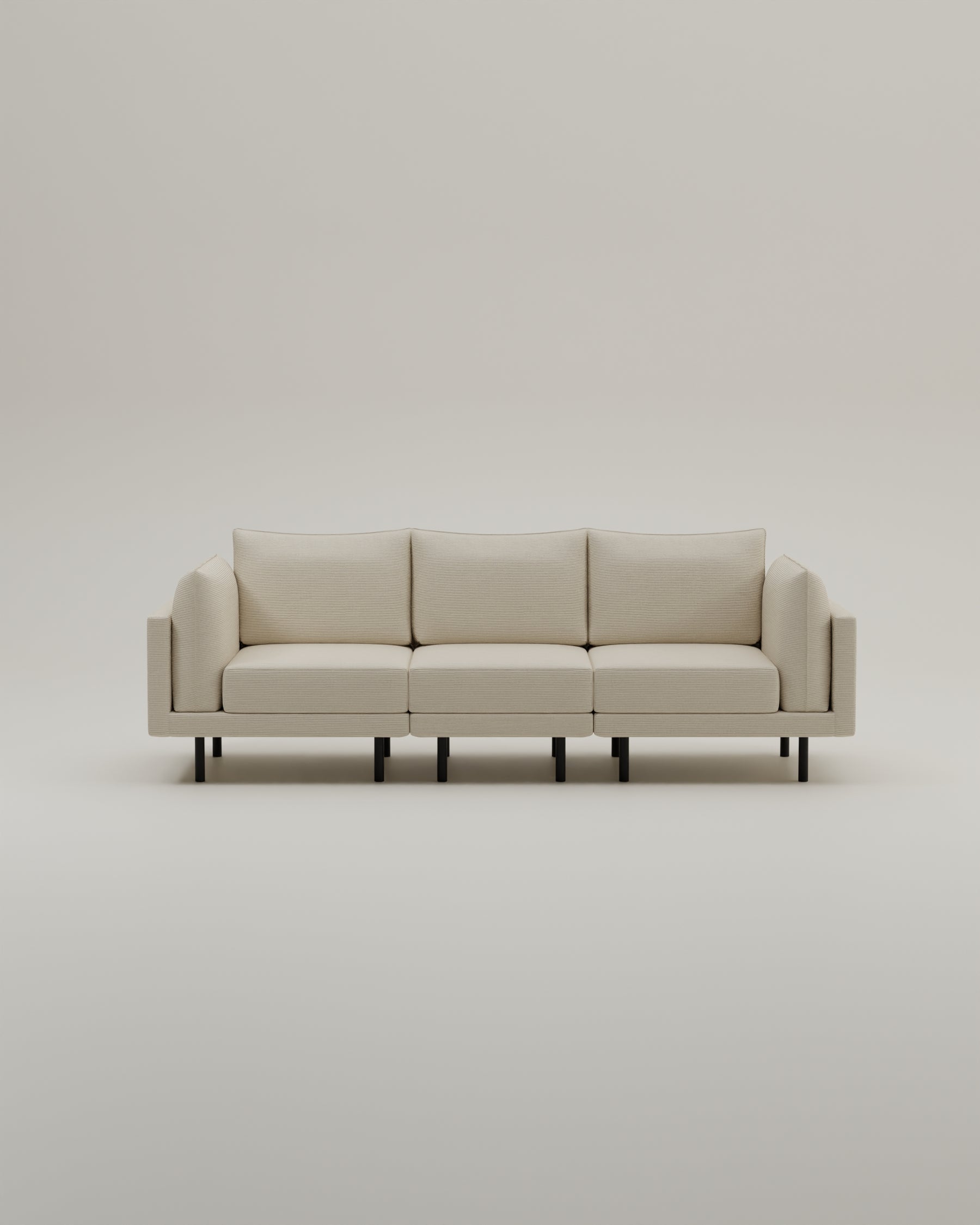 Stoffen bekleding - Donna 3-zits modulaire bank