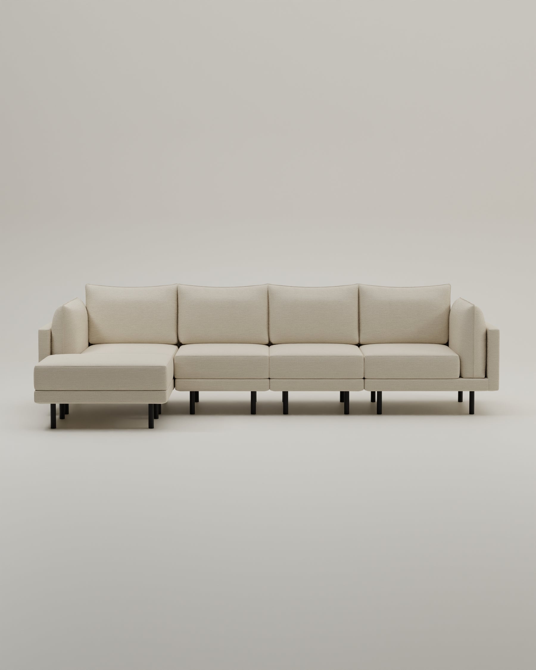 Stoffen bekleding - Modulaire sofa Donna hoekbank XL