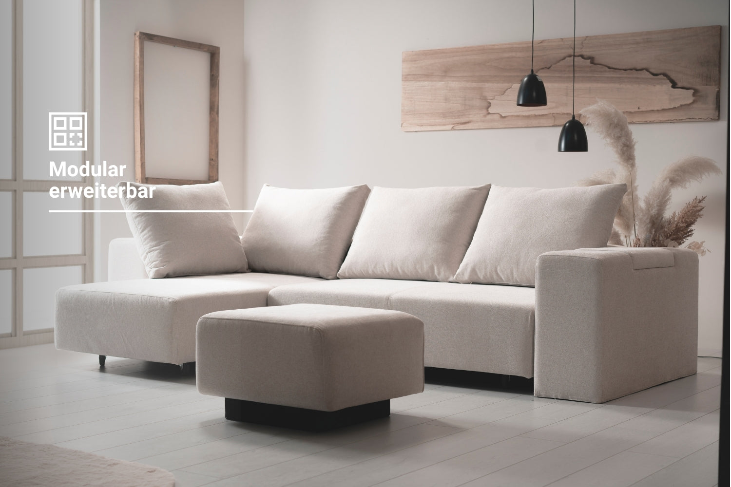 Outlet - Modulares Sofa Marie mit Schlaffunktion - Showroom München