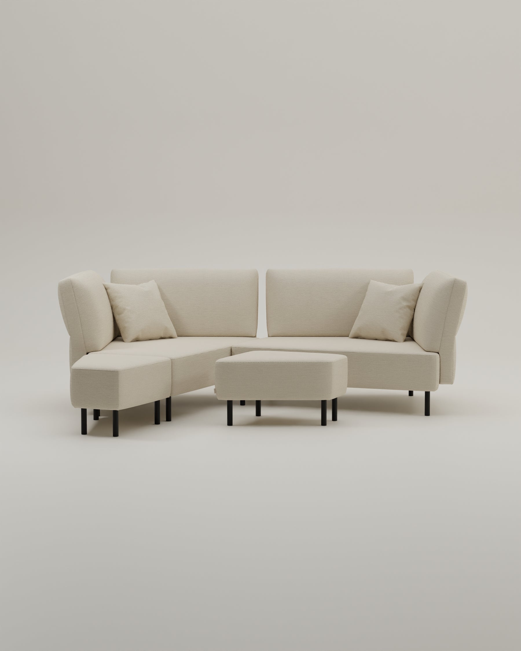 Stoffen bekleding - Mike modulaire bank met slaapfunctie