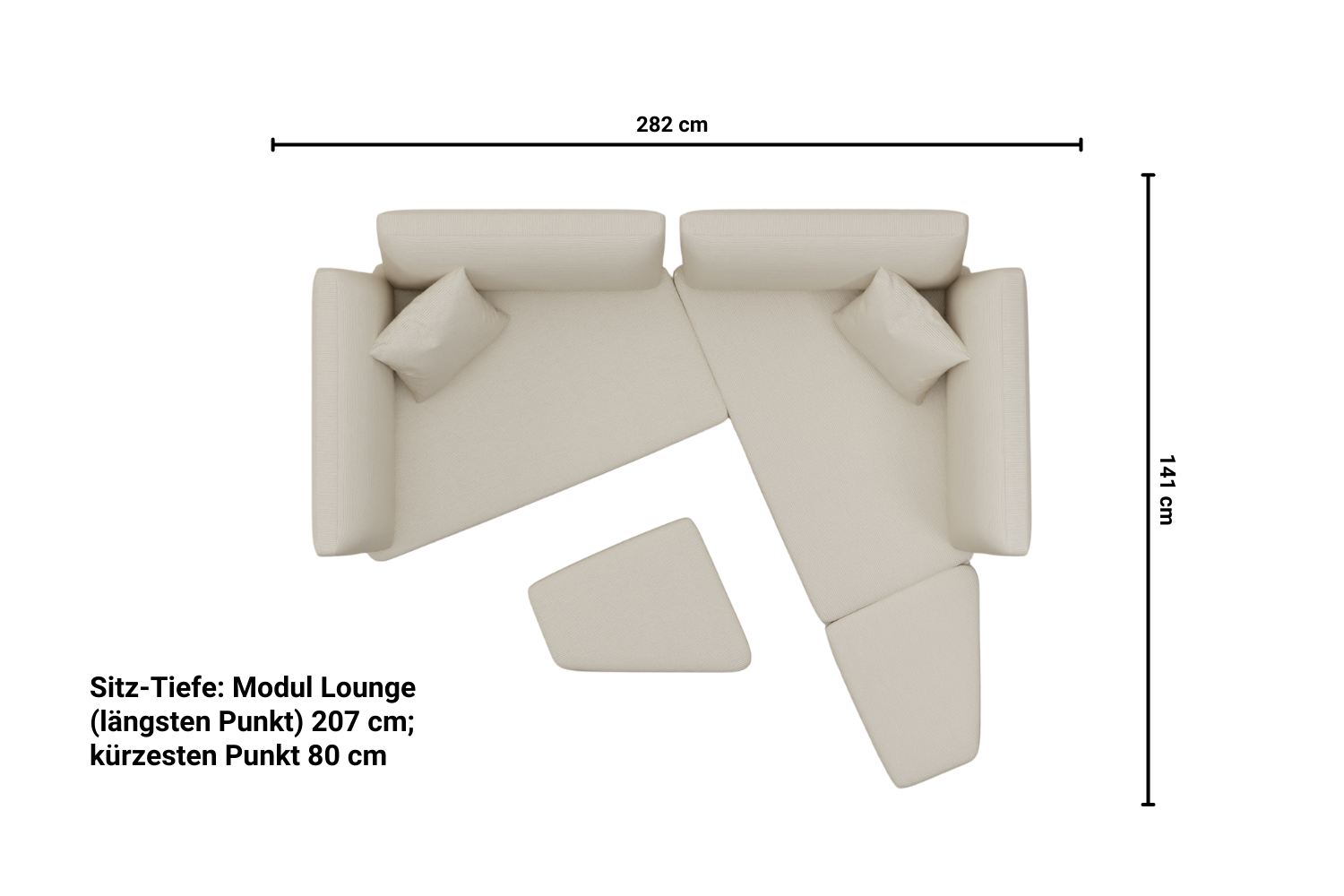 Mike modulaire bank met slaapfunctie