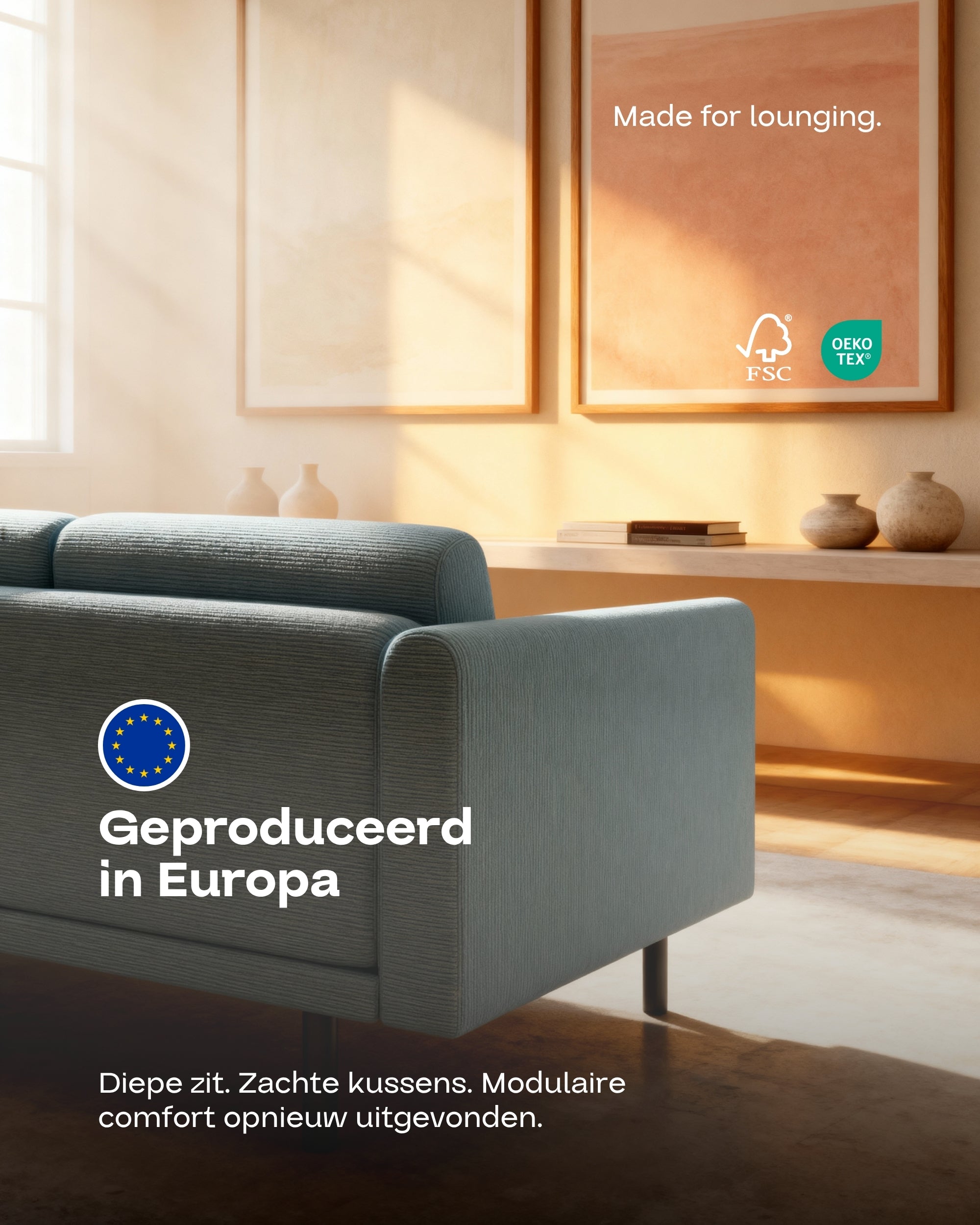 Stoffen bekleding - Modulaire bank Aera 3-zits