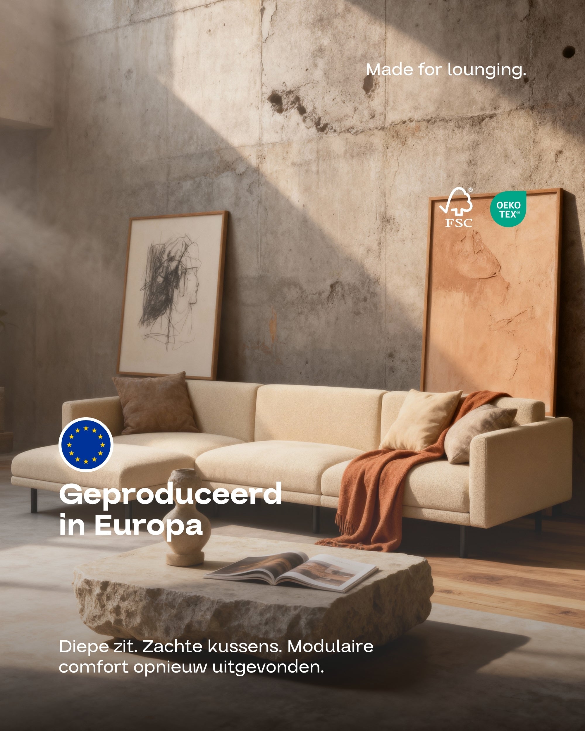 Stoffen bekleding - Modulaire bank Aera Hoekbank