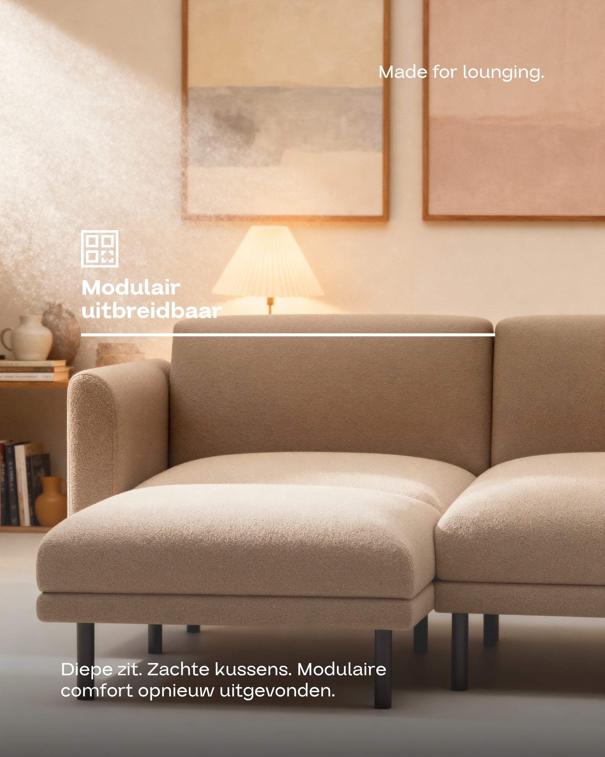 Stoffen bekleding - Modulaire bank Aera 5-zits