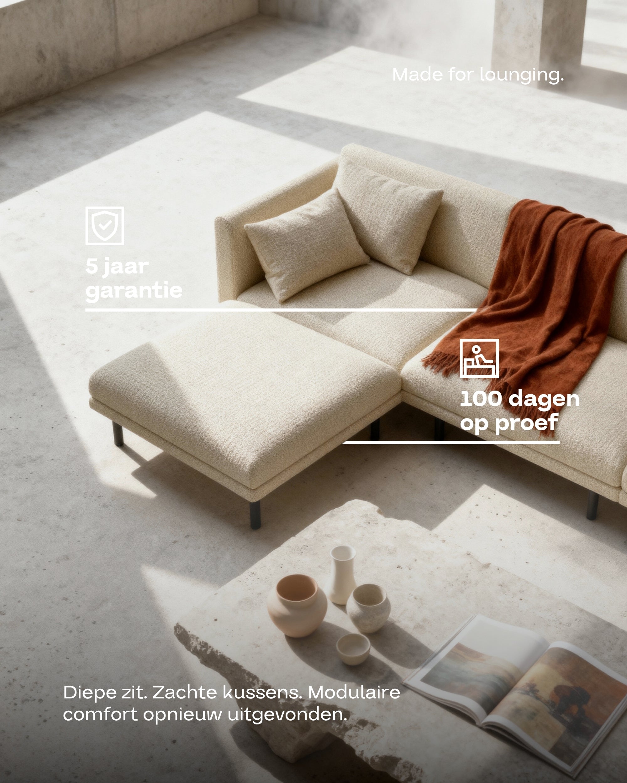 Stoffen bekleding - Modulaire bank Aera Hoekbank