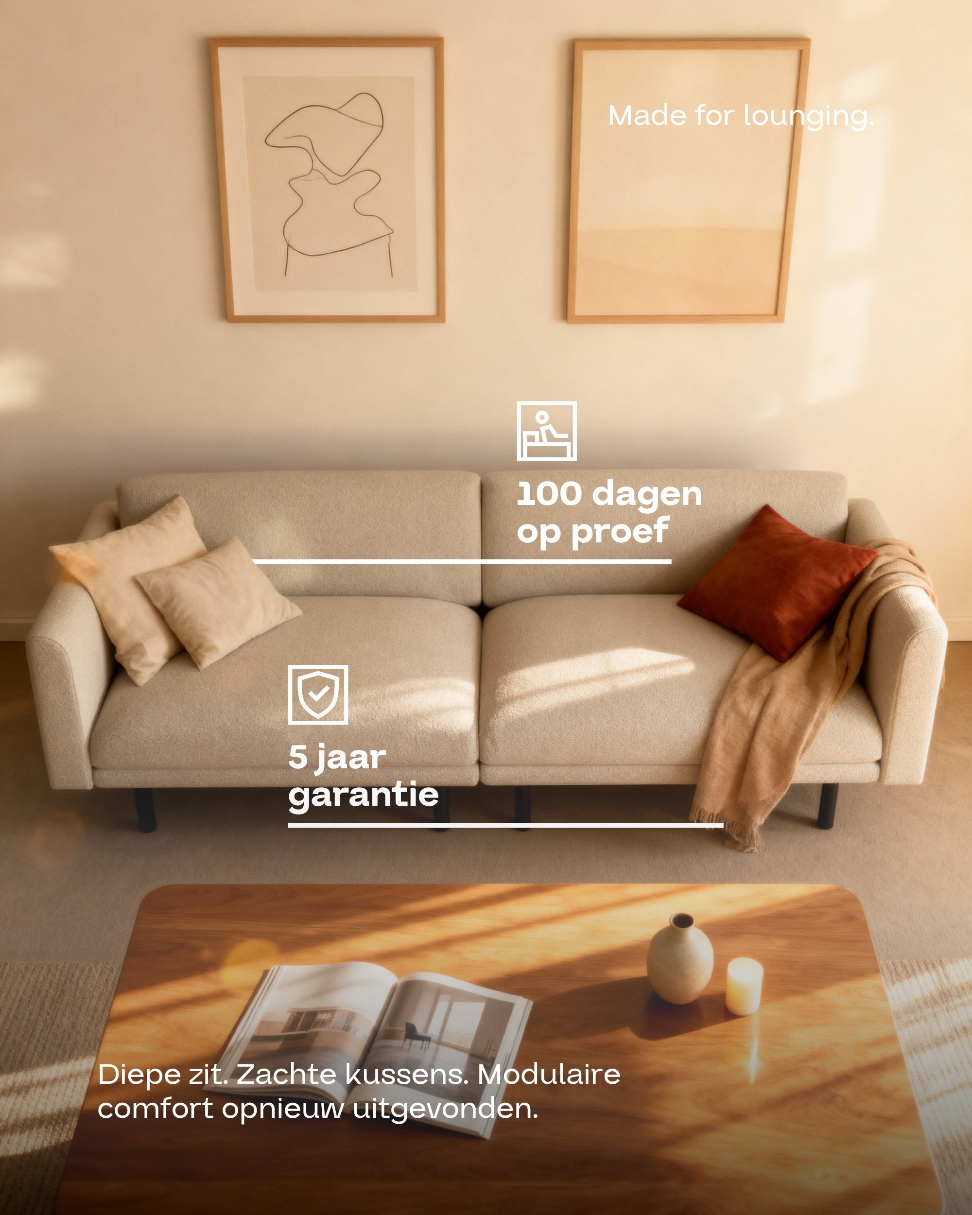 Modular sofa Aera 2.5-seater