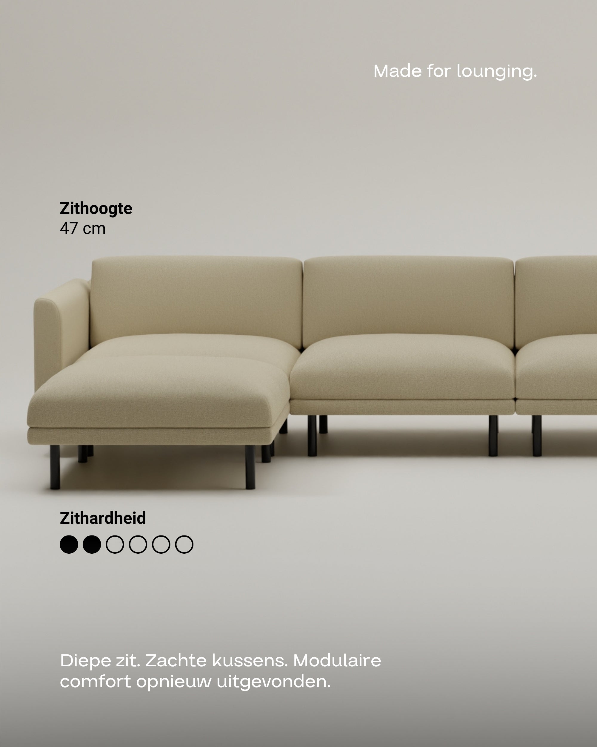 Stoffen bekleding - Modulaire bank Aera 5-zits