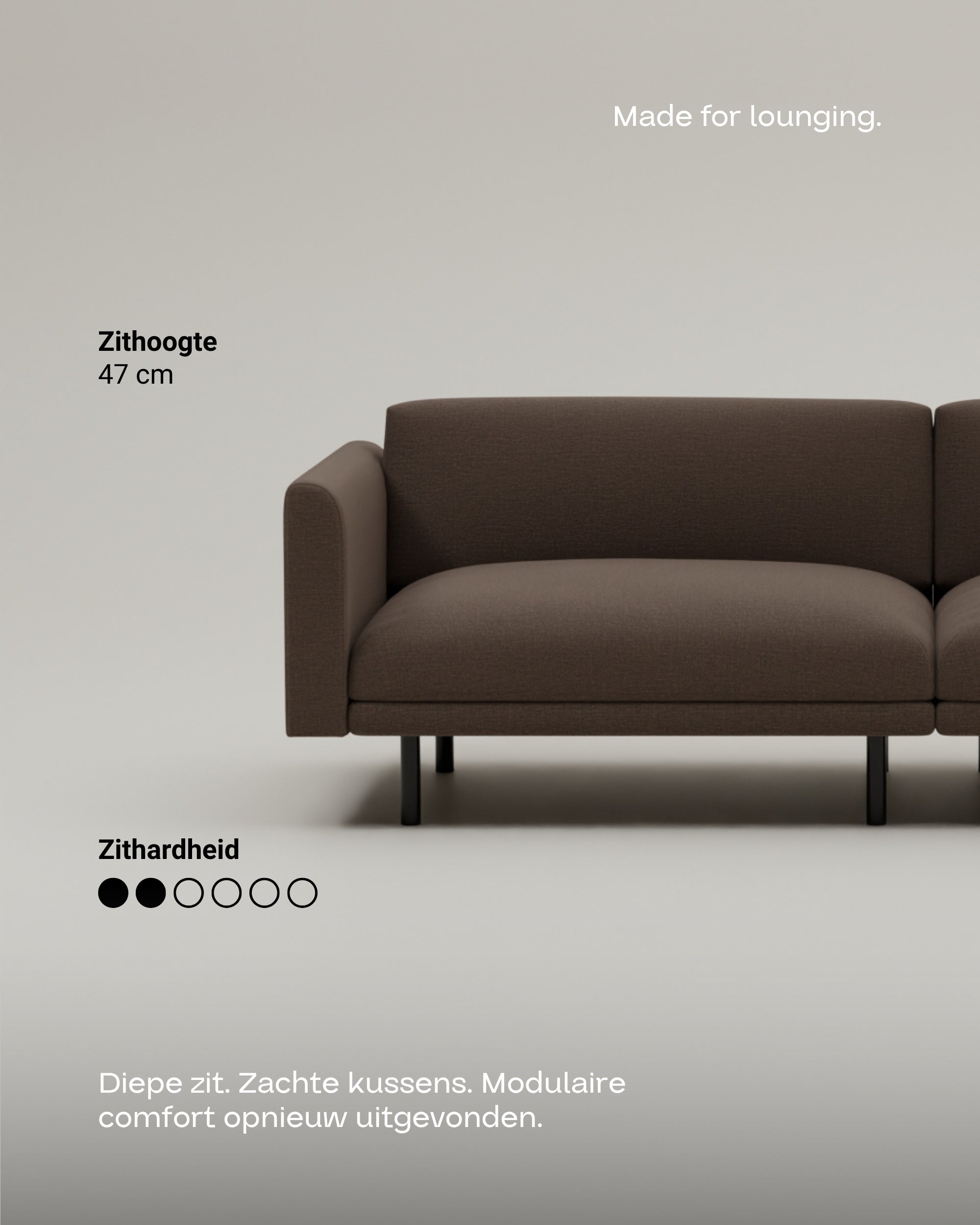 Stoffen bekleding - Modulaire bank Aera 2.5-zits