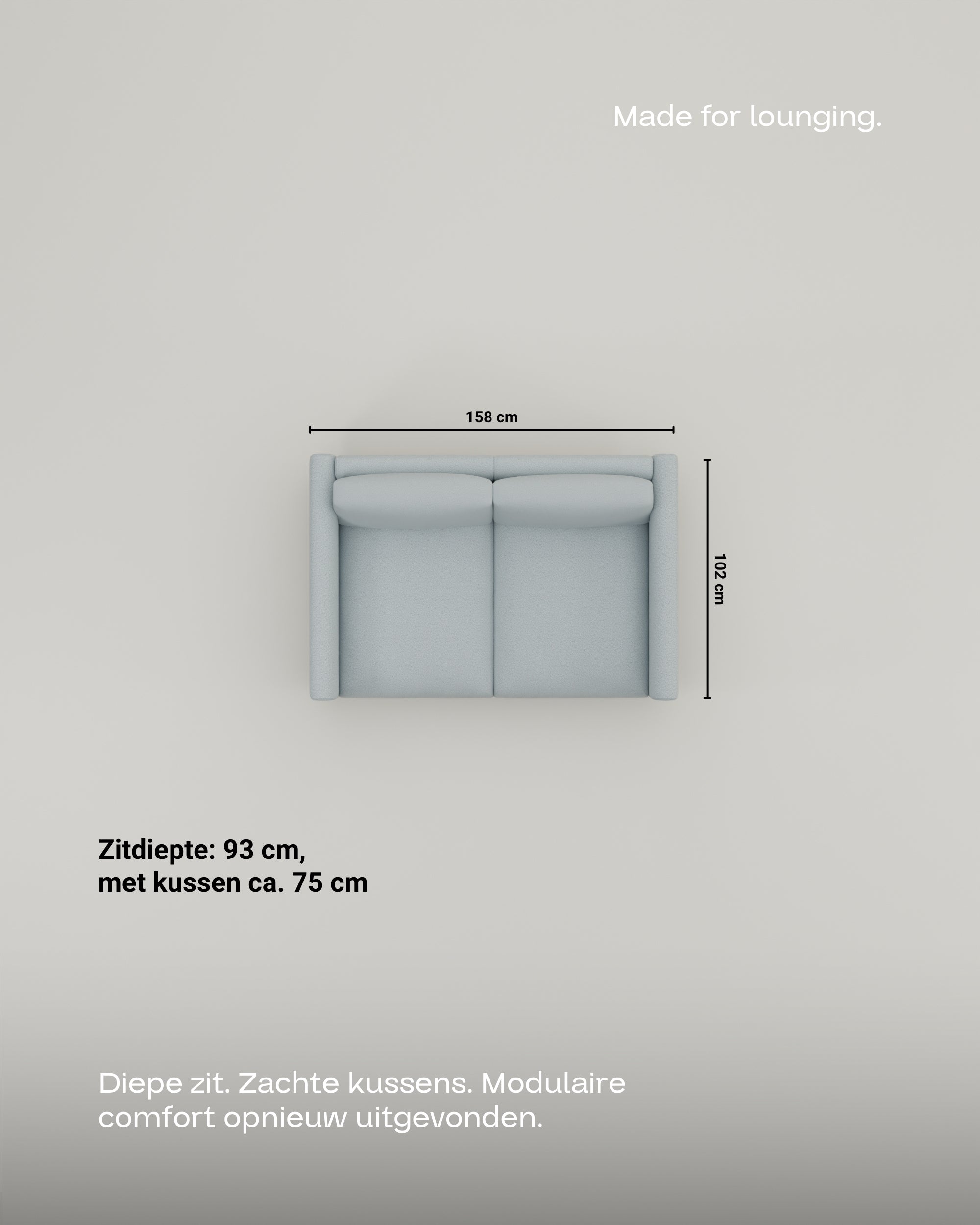 Modular sofa Aera 2-seater