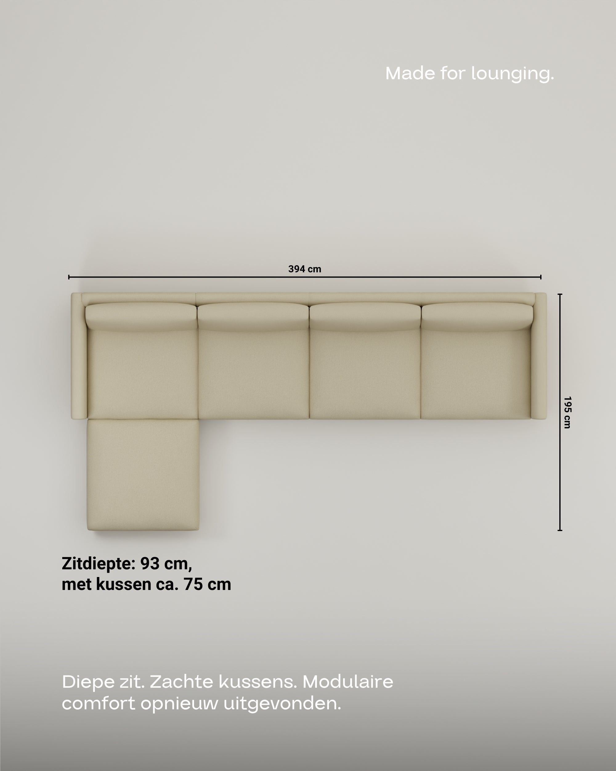 Stoffen bekleding - Modulaire bank Aera 5-zits
