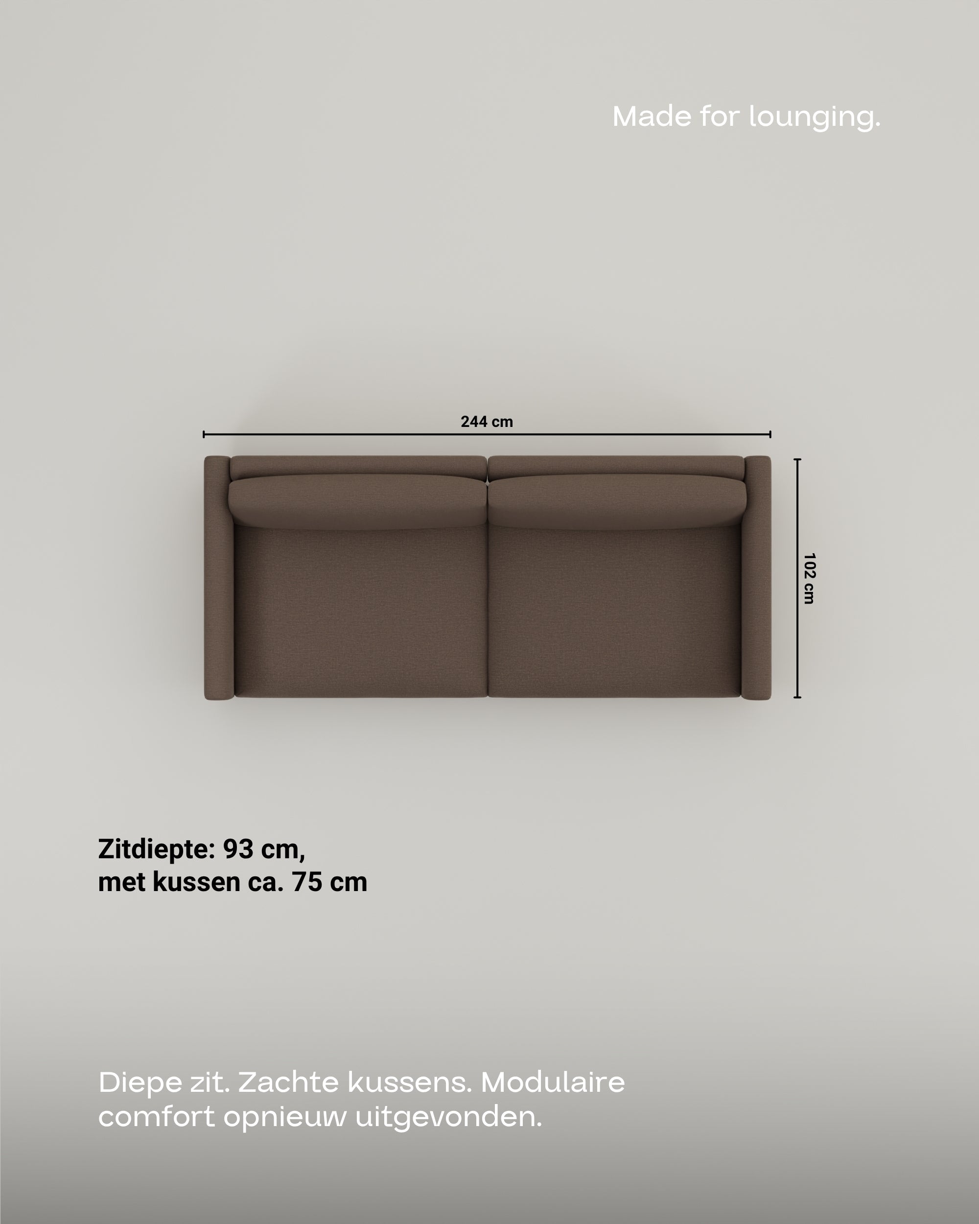 Stoffen bekleding - Modulaire bank Aera 2.5-zits