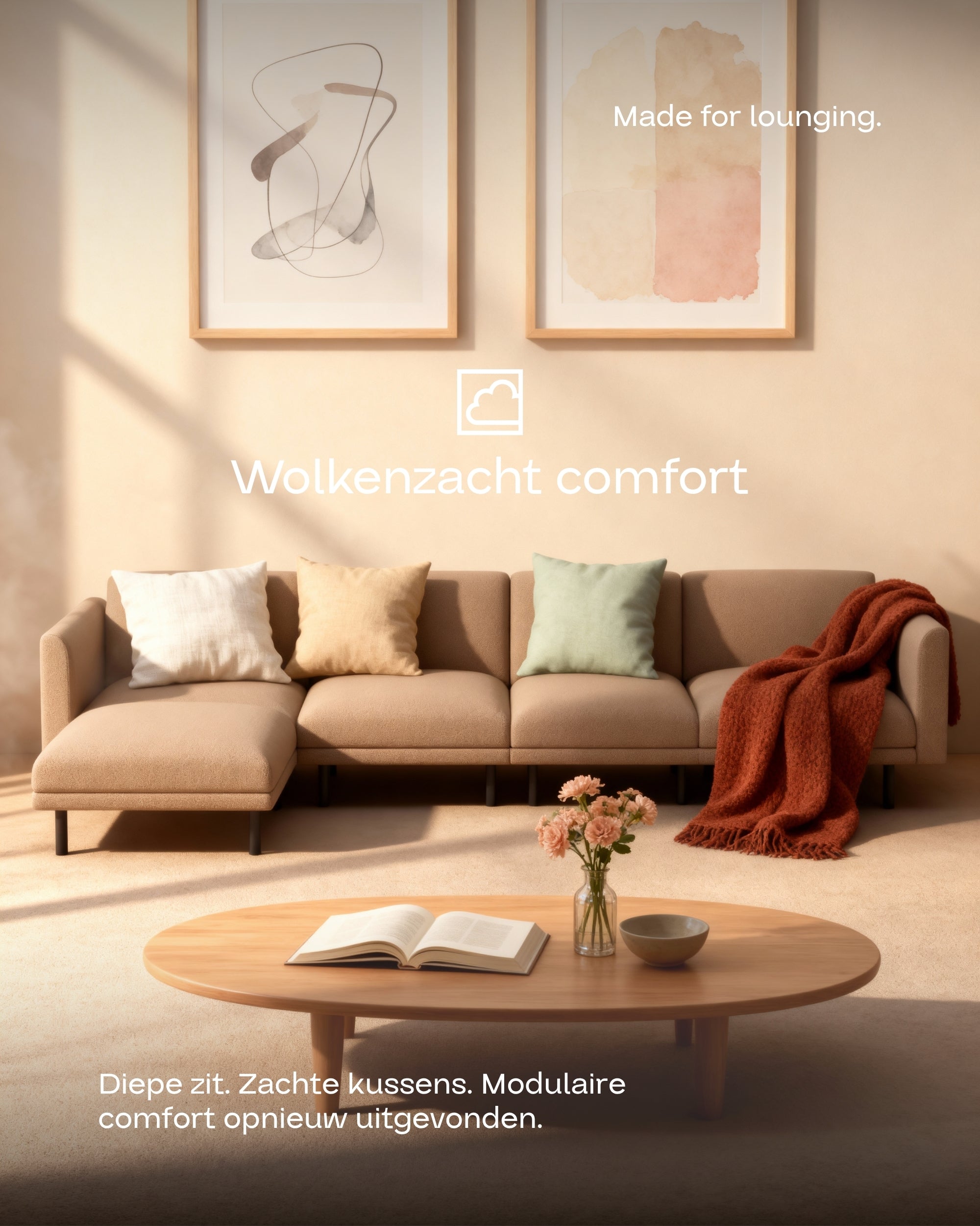 Stoffen bekleding - Modulaire bank Aera 5-zits