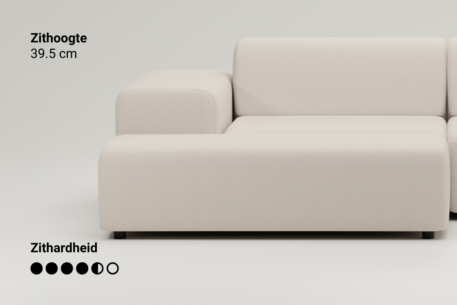 Nederlands Modulaire Hoekbank Nina 4-Zits Met Slaapfunctie