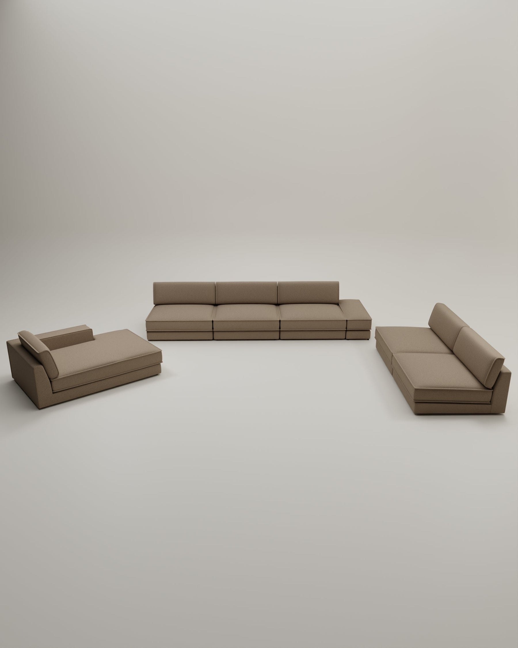 Modular Sofa Terra in U-shape / sofa with sleeping function