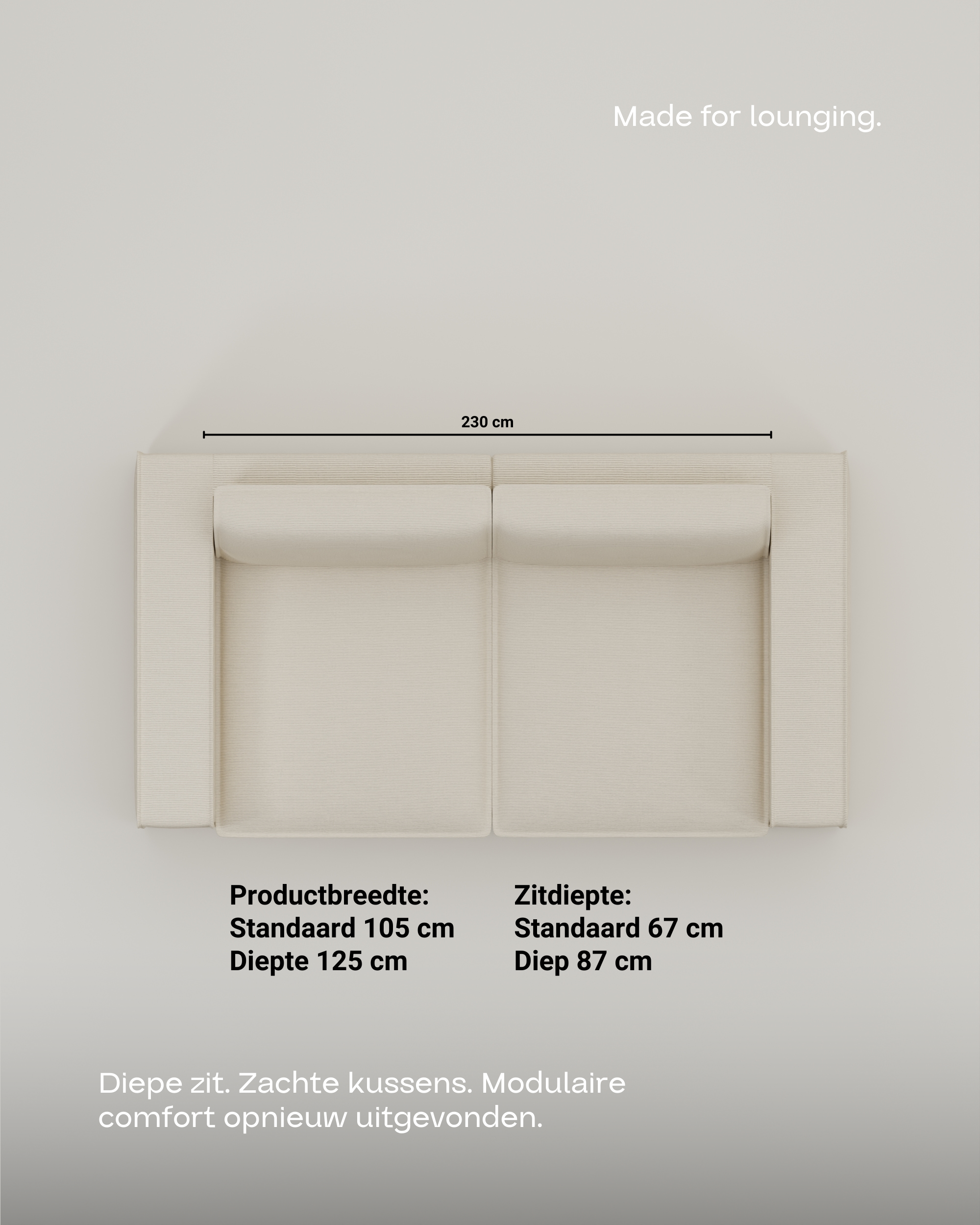 Stoffen bekleding - Modulaire bank Terra 2-zits