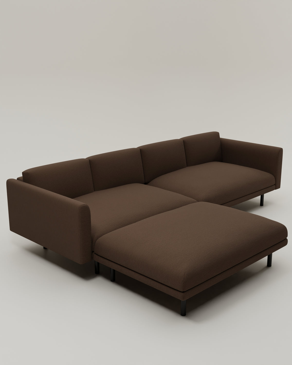 Brown-Cord / Metalen poot 18cm image 1