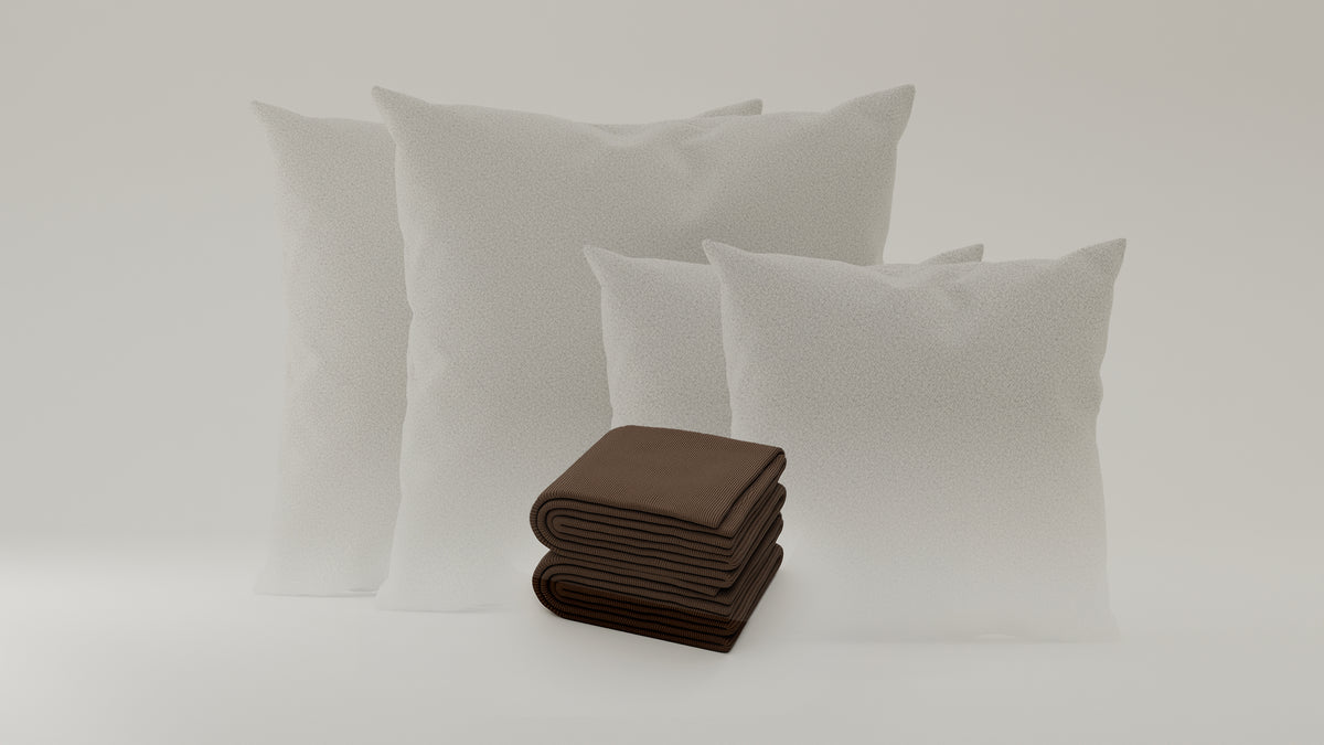 Brown-Cord / 2x 50x50cm / 2x 70x70cm image 1