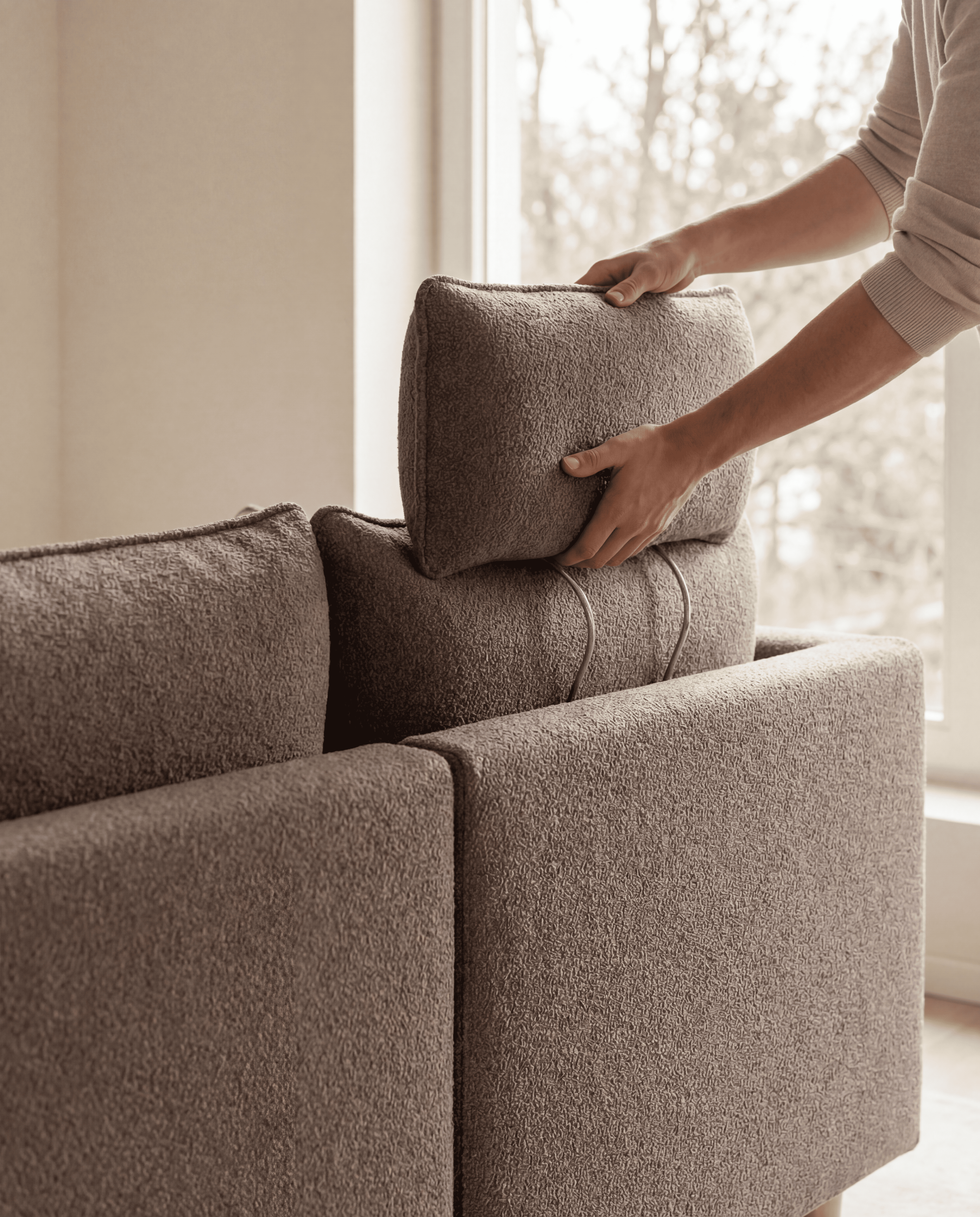 Stoffen bekleding - Hoofdsteun met naad