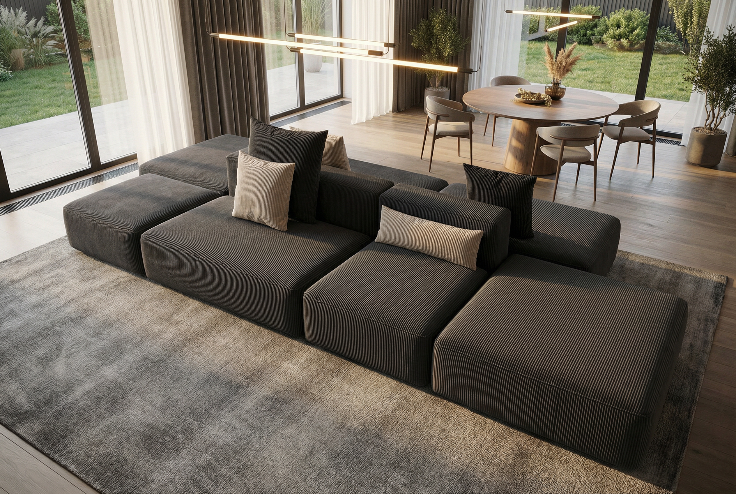 Modular corner sofa Harvey XL with sleeping function