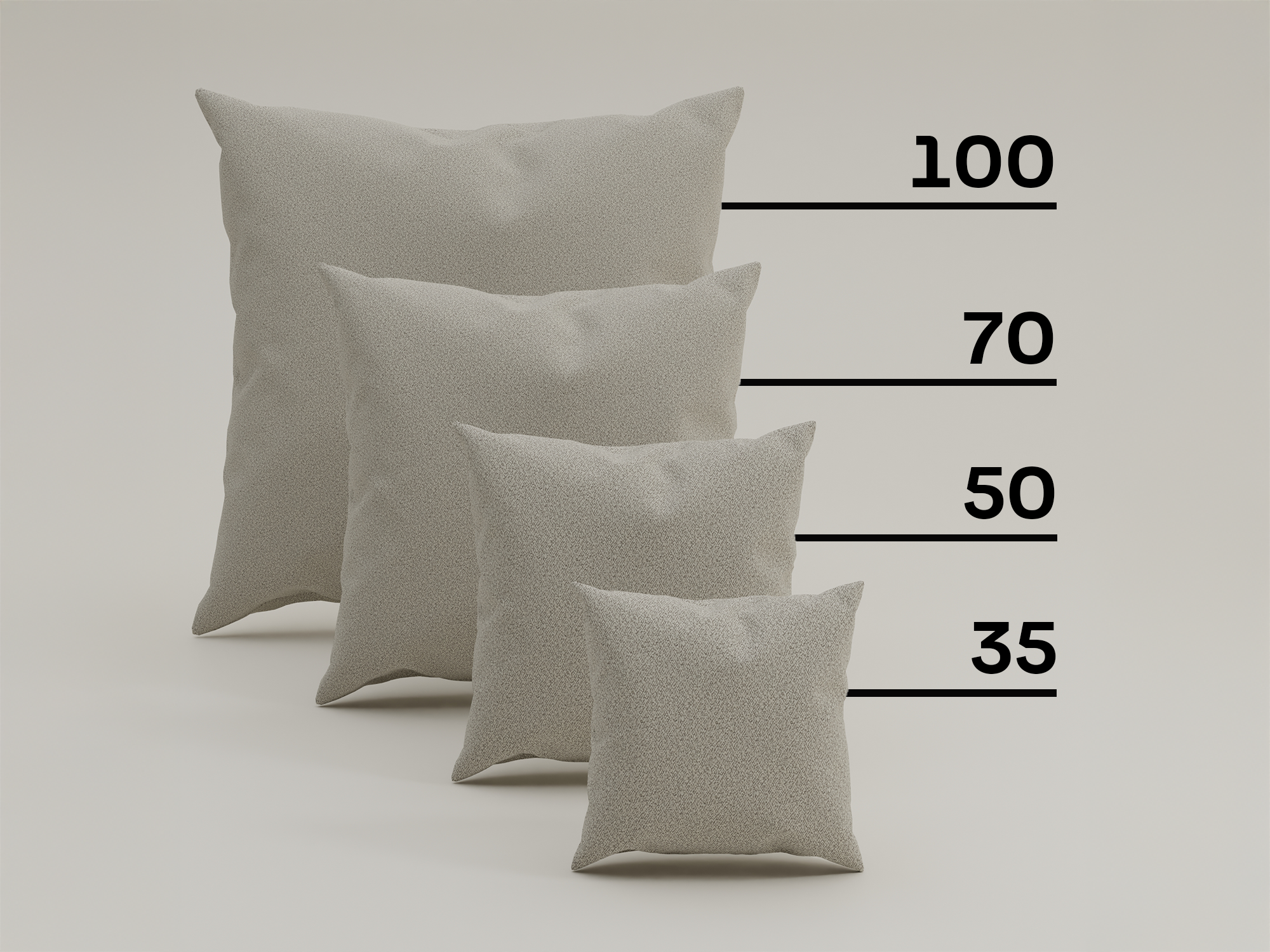 Fabric cover - Decorative cushion Veluno
