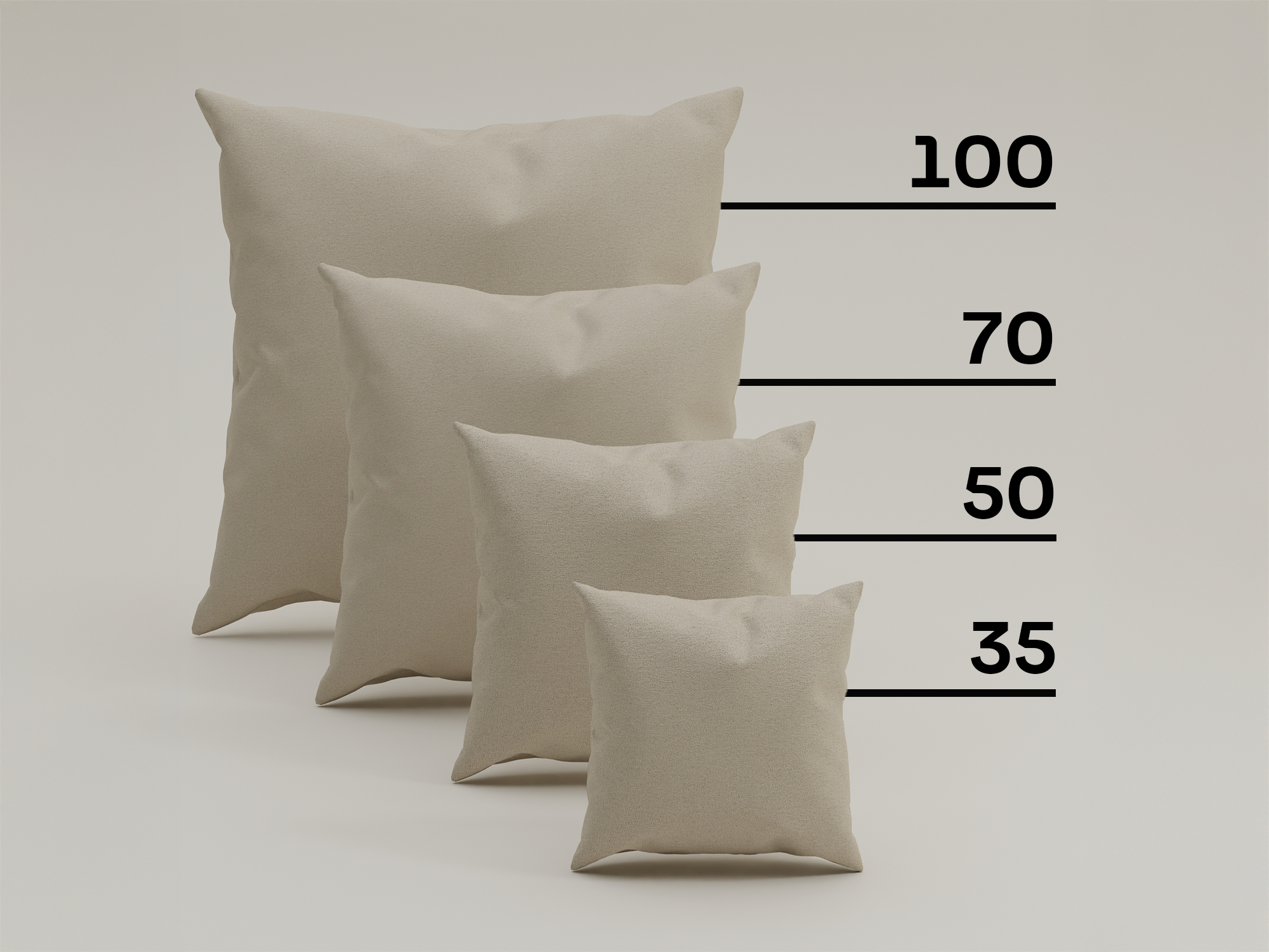 Fabric upholstery - Decorative cushion Linea