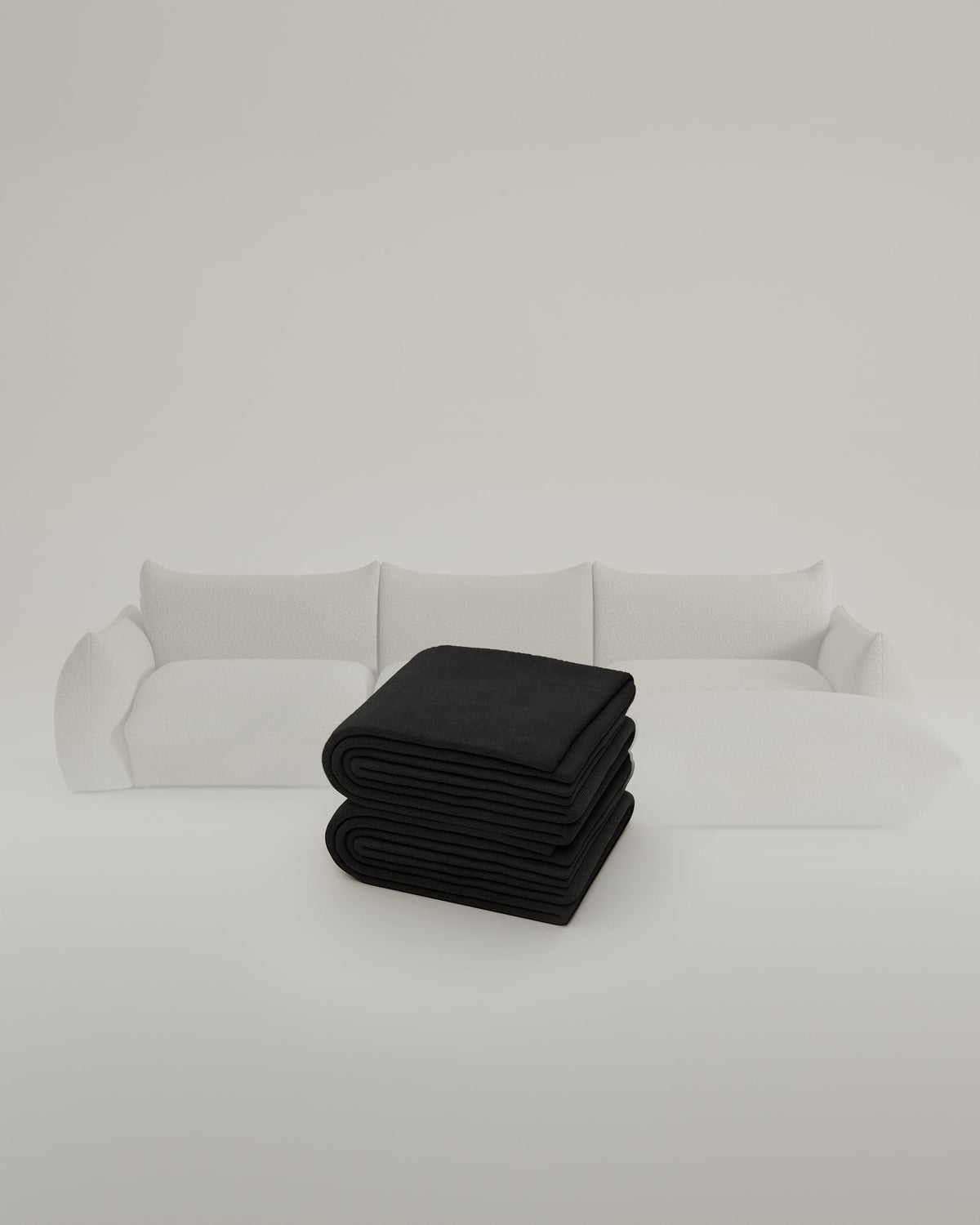 Fabric upholstery - Modular Sofa Luma L 4-seater with sleep function