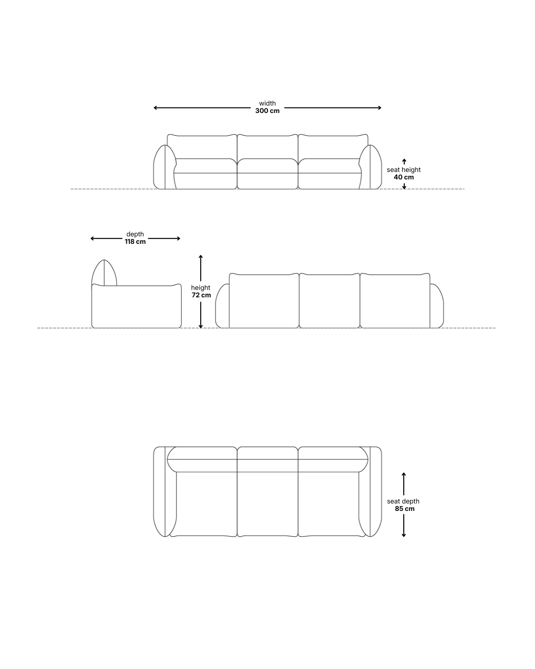 Modulaire Bank Luma 3-zits met Slaapfunctie