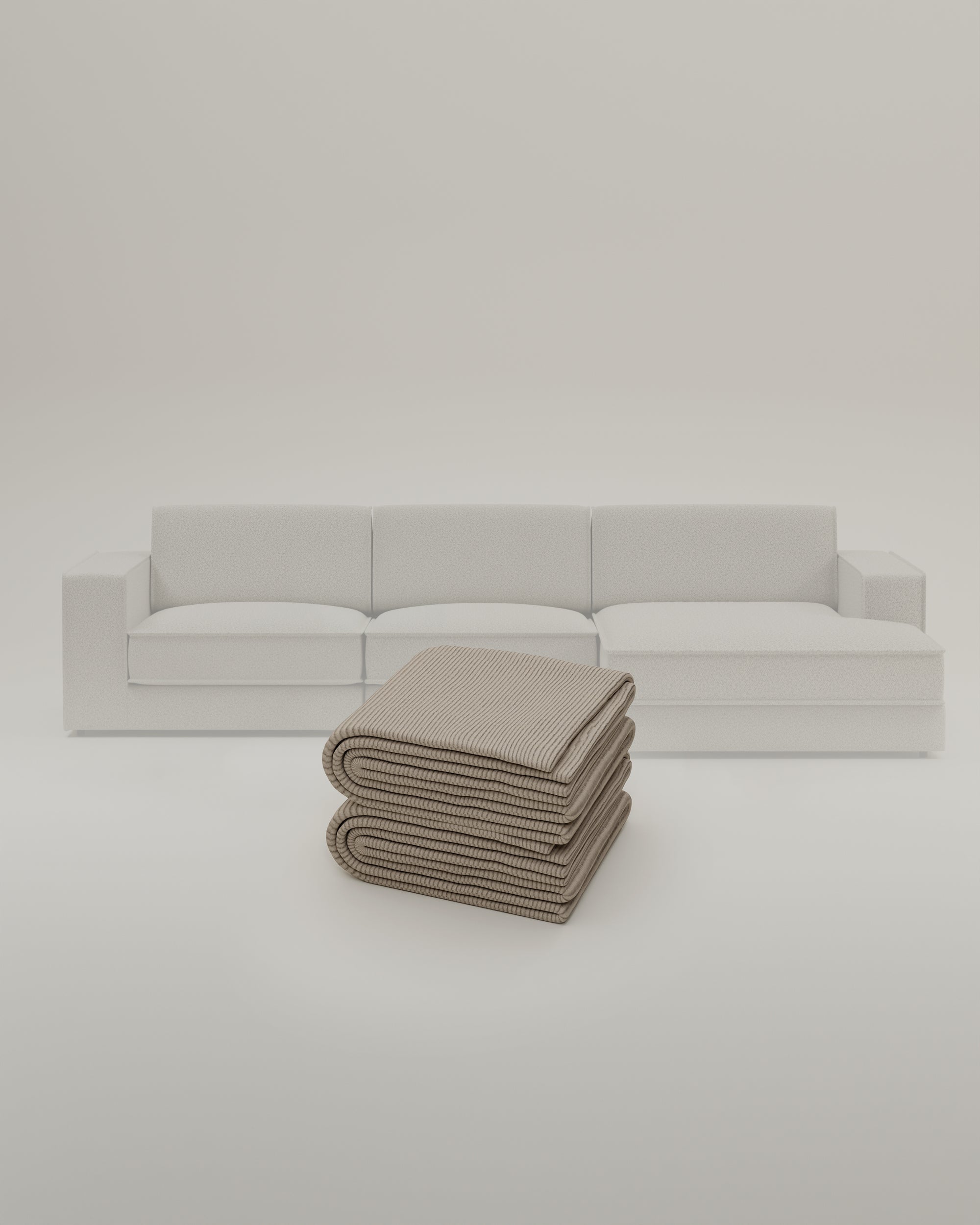Stoffen bekleding - Modulaire bank Terra L 4-zits met slaapfunctie