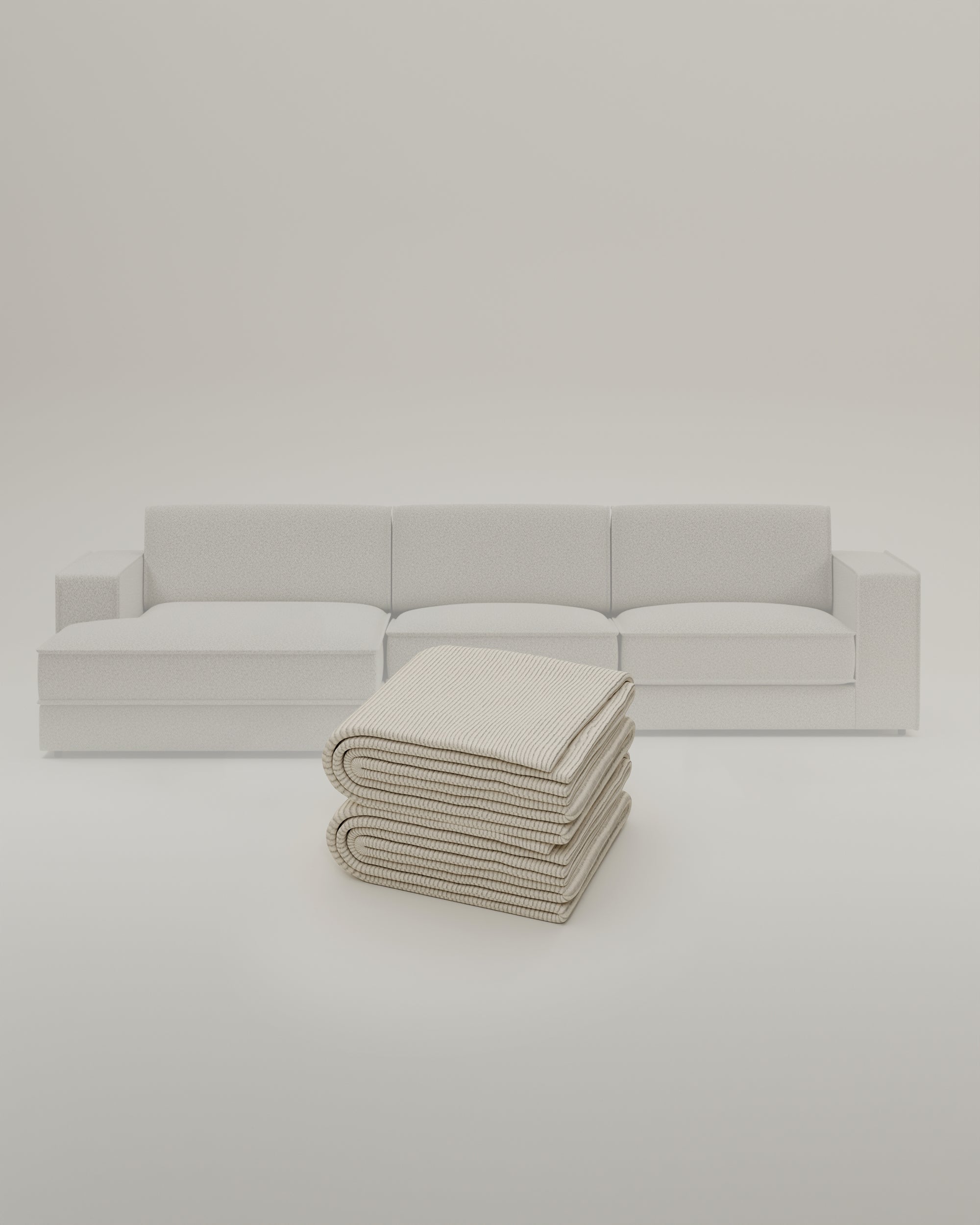Stoffen bekleding - Modulaire bank Terra L 4-zits met slaapfunctie