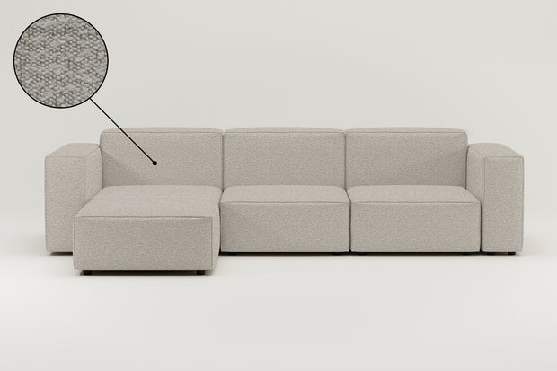 Stoffen bekleding - Harvey 4-zits modulaire bank met poef