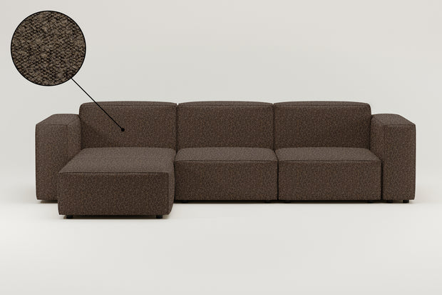 Stoffen bekleding - Harvey 4-zits modulaire bank met poef