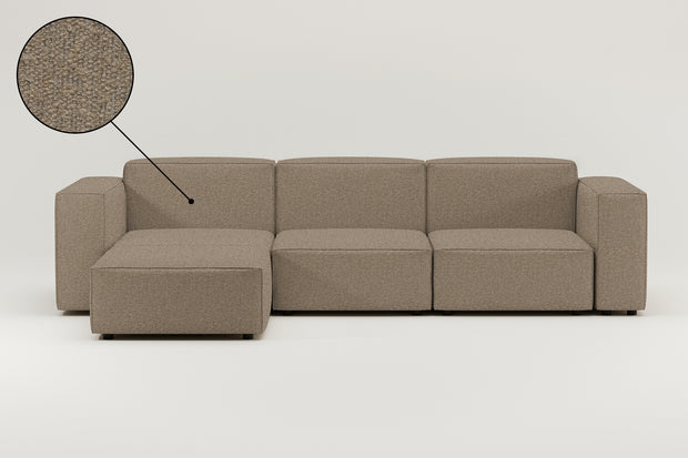 Stoffen bekleding - Harvey 4-zits modulaire bank met poef
