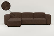 Stoffen bekleding - Harvey 4-zits modulaire bank met poef