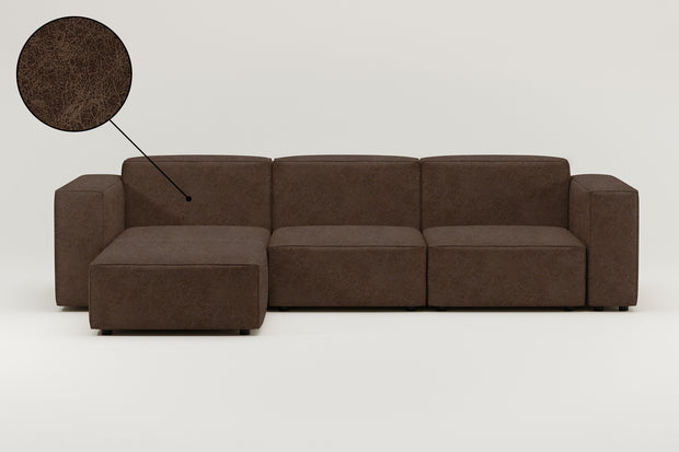 Stoffen bekleding - Harvey 4-zits modulaire bank met poef