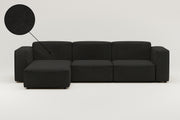 Stoffen bekleding - Harvey 4-zits modulaire bank met poef