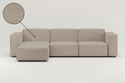 Stoffen bekleding - Harvey 4-zits modulaire bank met poef