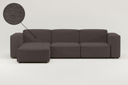Stoffen bekleding - Harvey 4-zits modulaire bank met poef