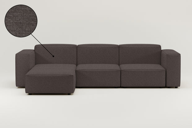 Stoffen bekleding - Harvey 4-zits modulaire bank met poef
