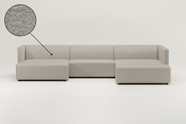 Stoffen bekleding - Modulaire bank Paula U-vorm / woongedeelte
